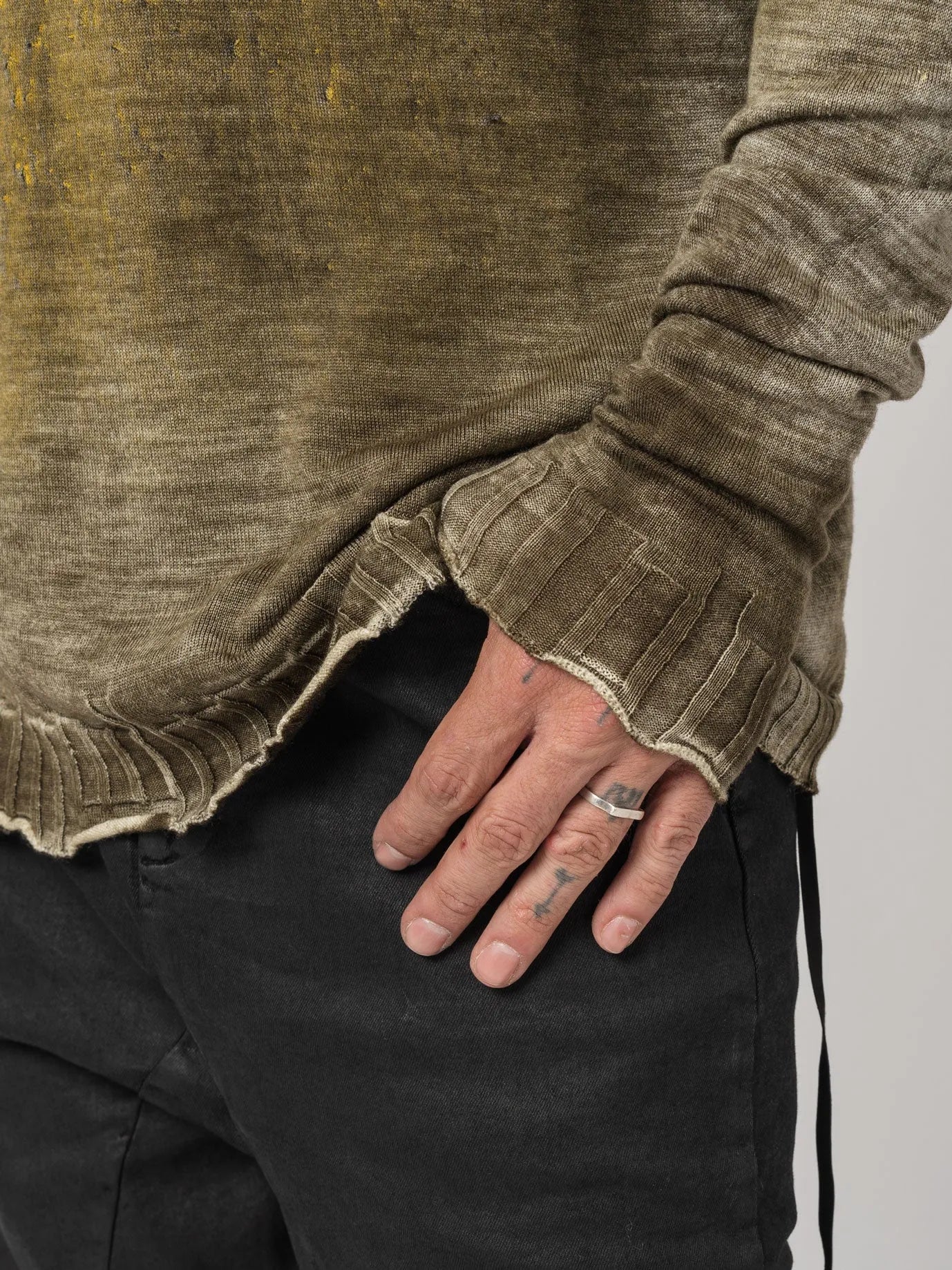 Rubber Thin Wool Sweater - by MD75
