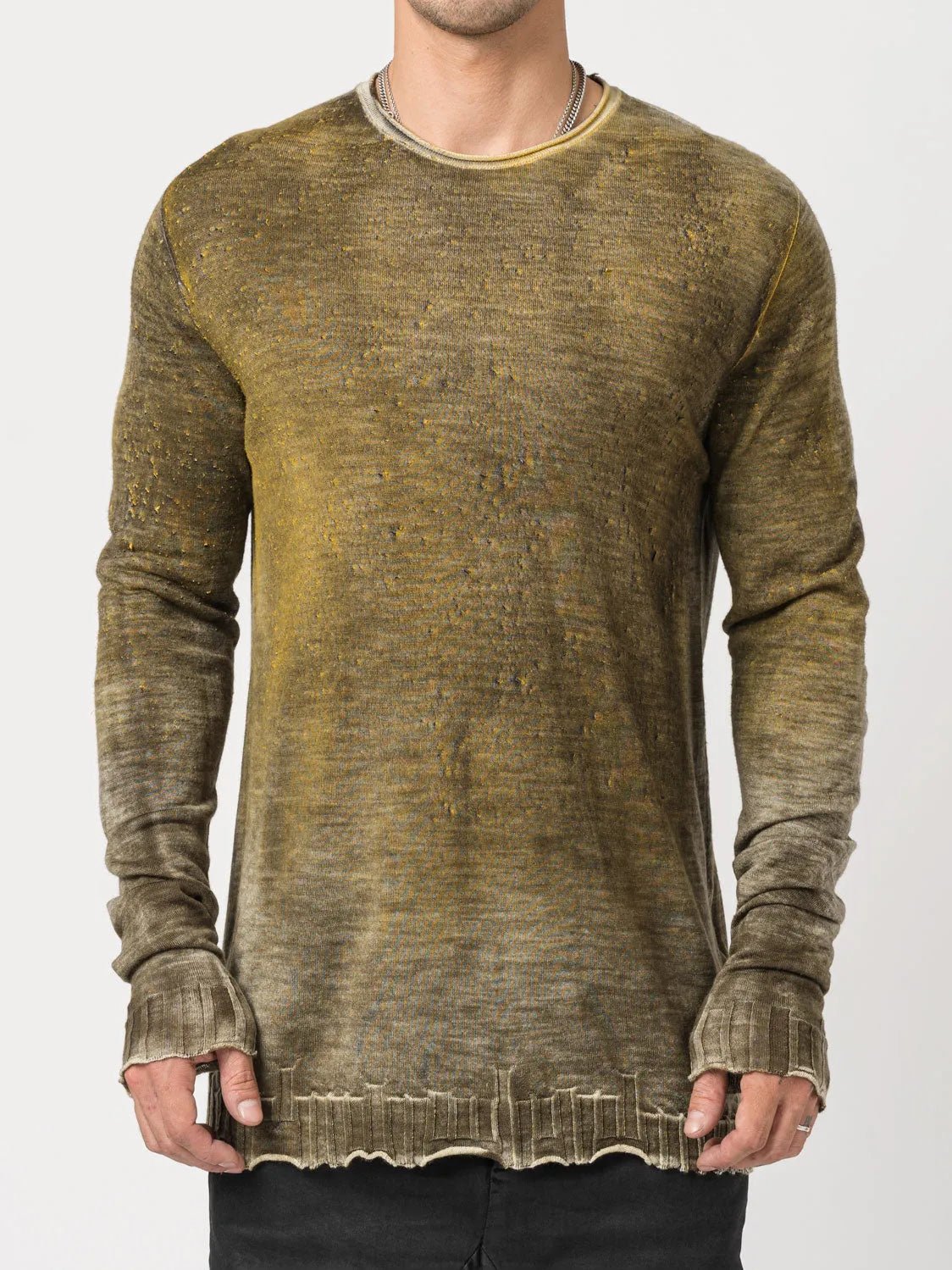 Rubber Thin Wool Sweater - by MD75