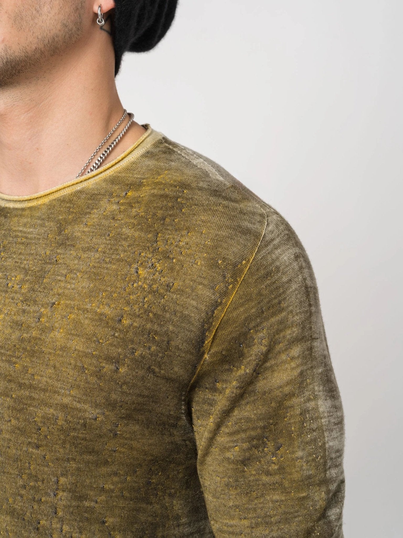 Rubber Thin Wool Sweater - by MD75
