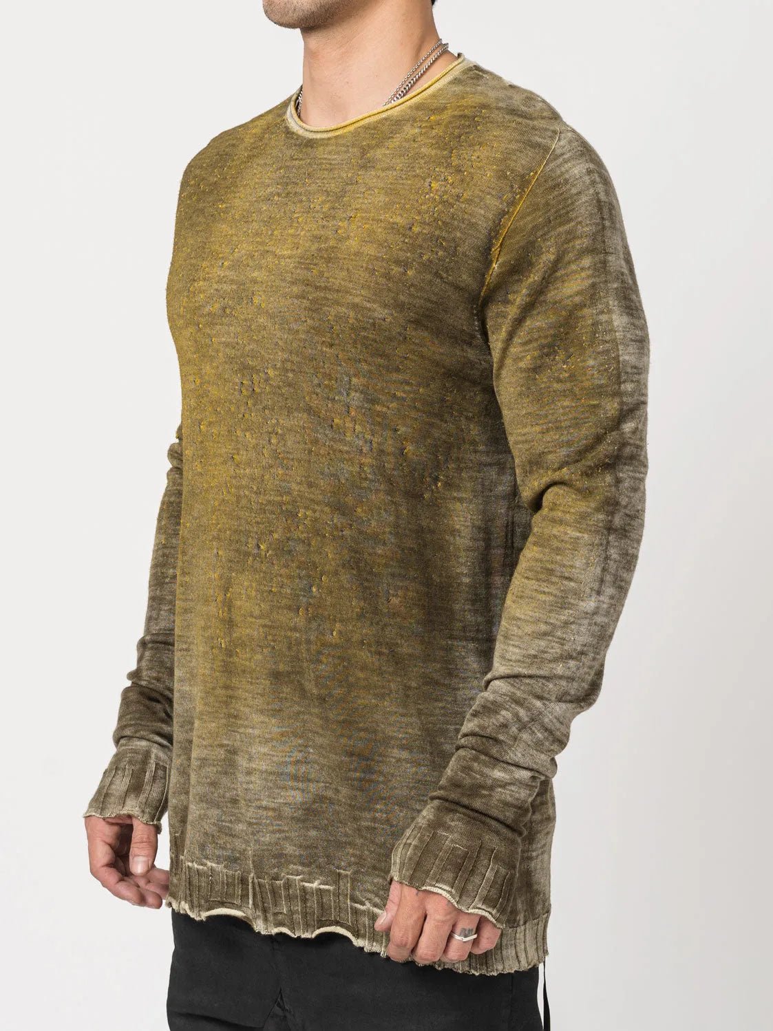 Rubber Thin Wool Sweater - by MD75