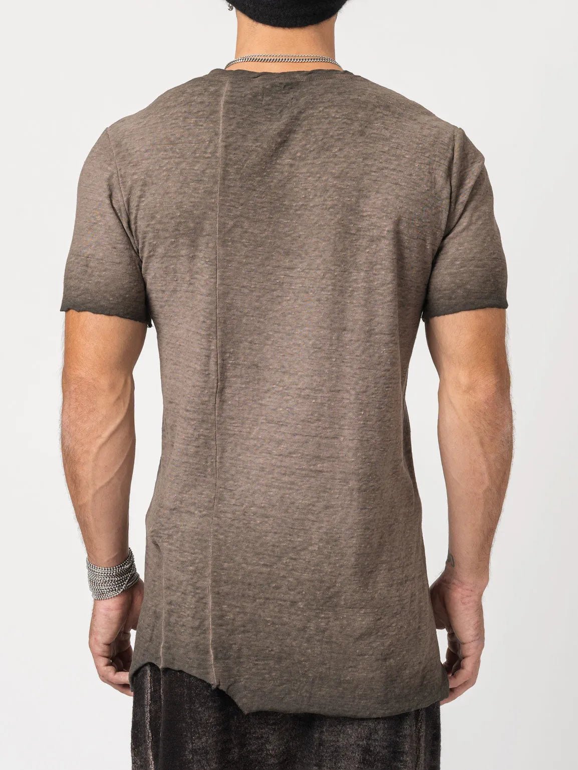 Rustic Cotton Long T-Shirt - by MD75