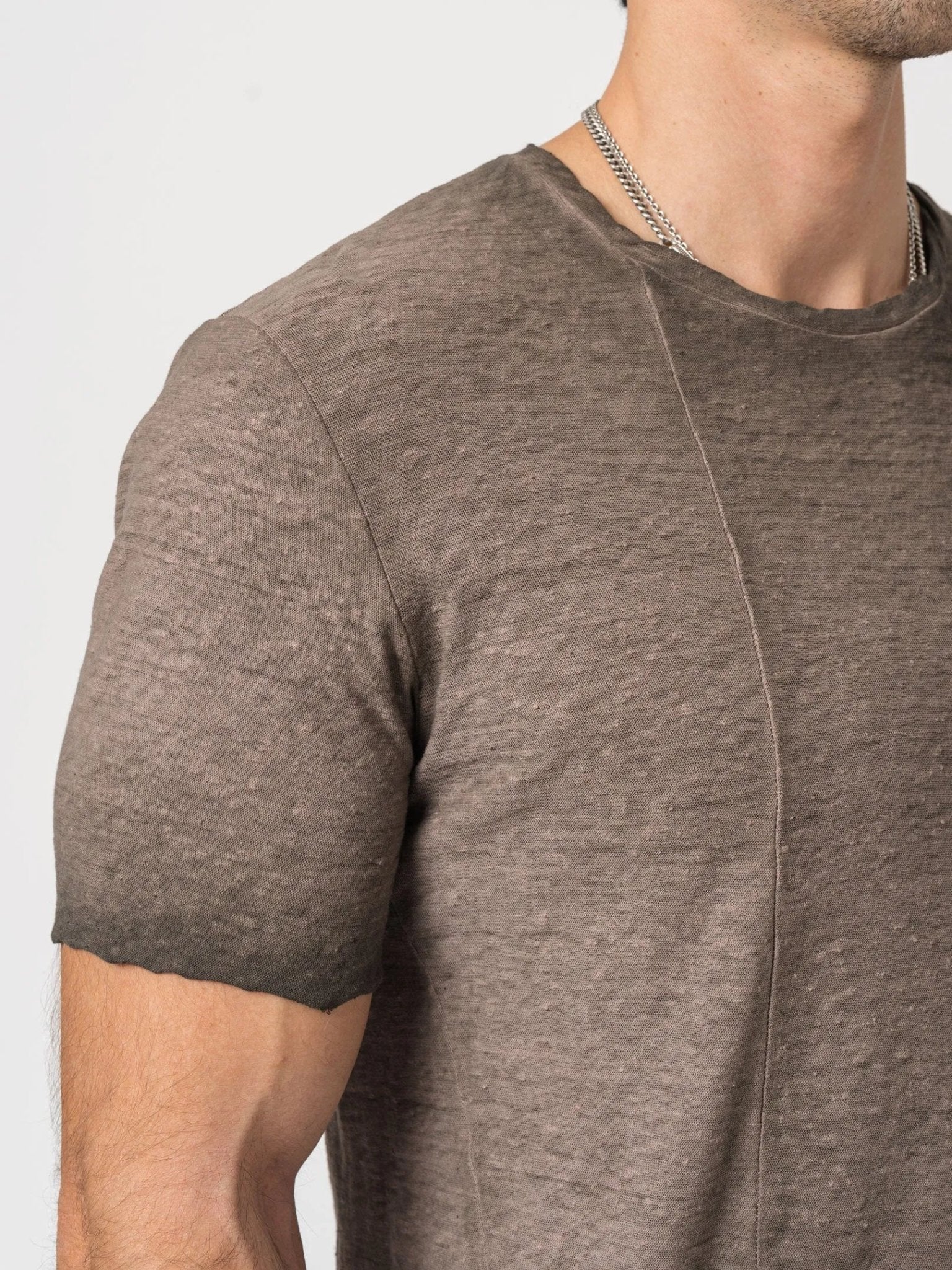 Rustic Cotton Long T-Shirt - by MD75