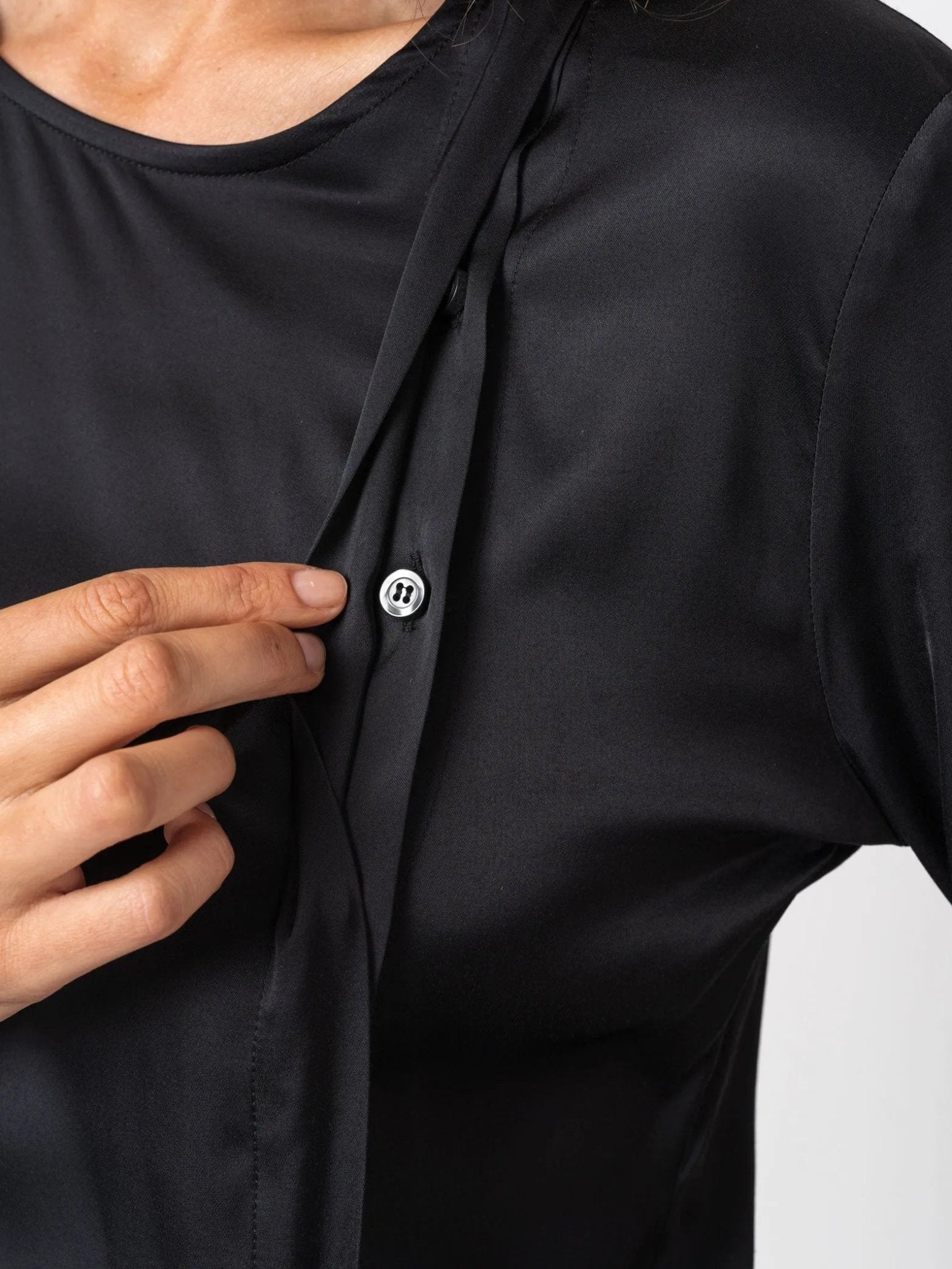 Satin Finish Long Sleeve Shirt - by NOSTRA SANTISSIMA