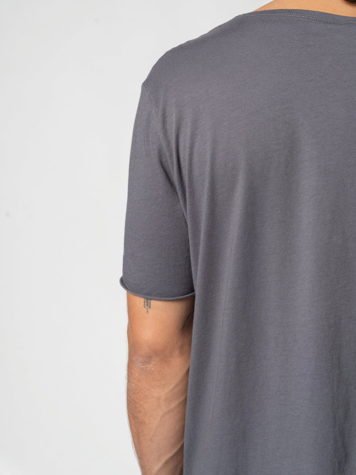 Scoop Neck Cotton T-Shirt - by AITO