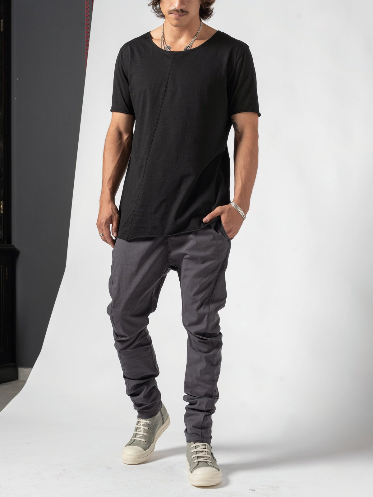 Scoop Neck Cotton T-Shirt - by AITO
