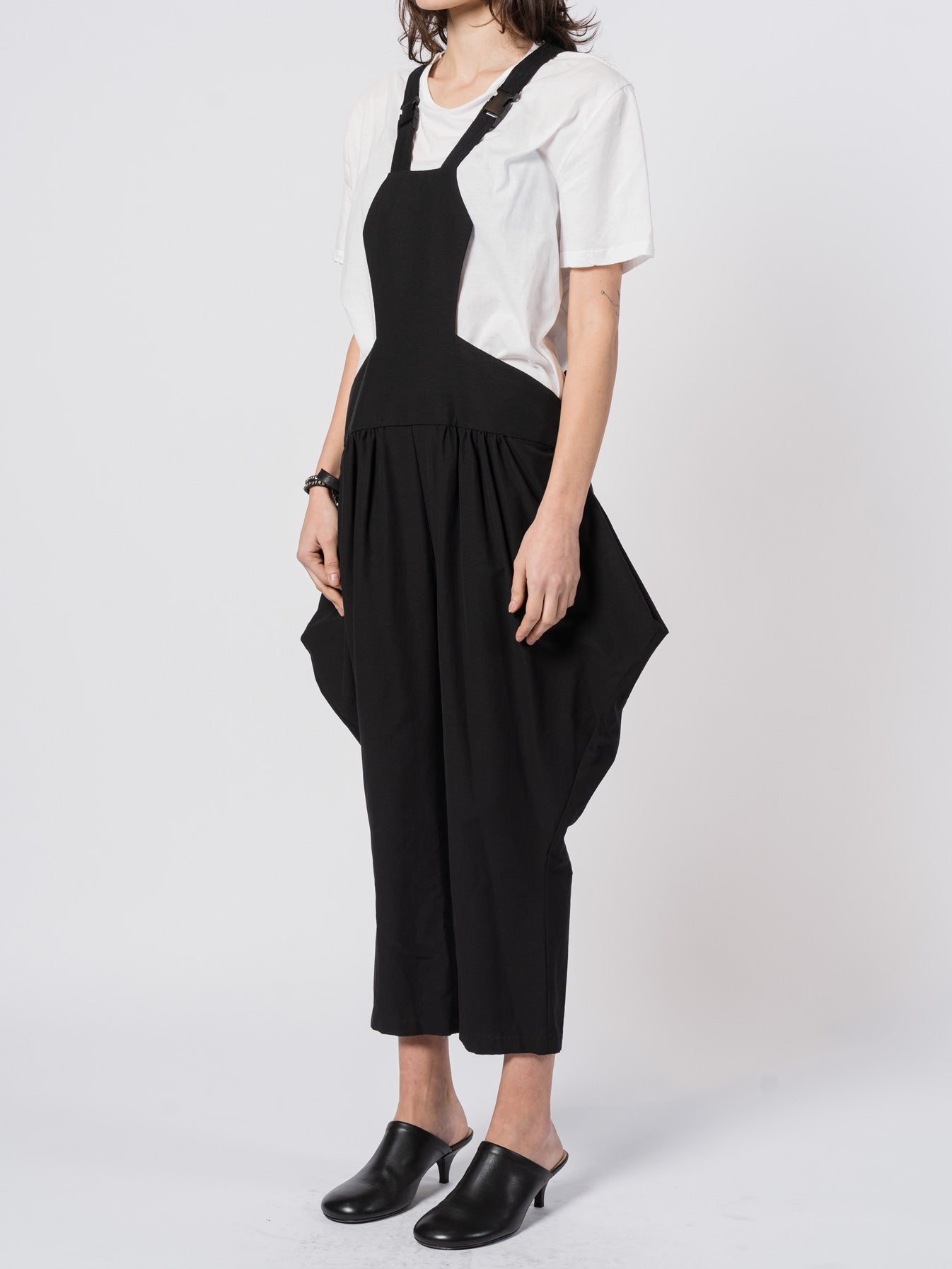 Sculpted Satin Overall - by SHARONA SHARVIT