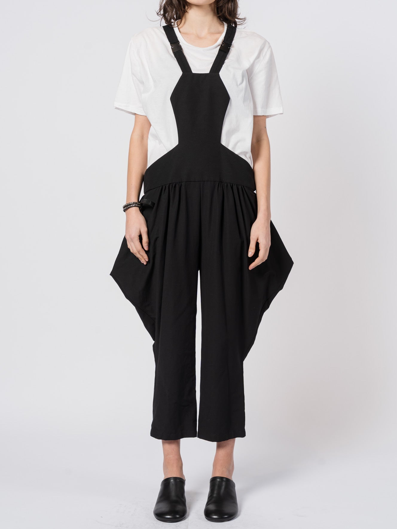 Sculpted Satin Overall - by SHARONA SHARVIT