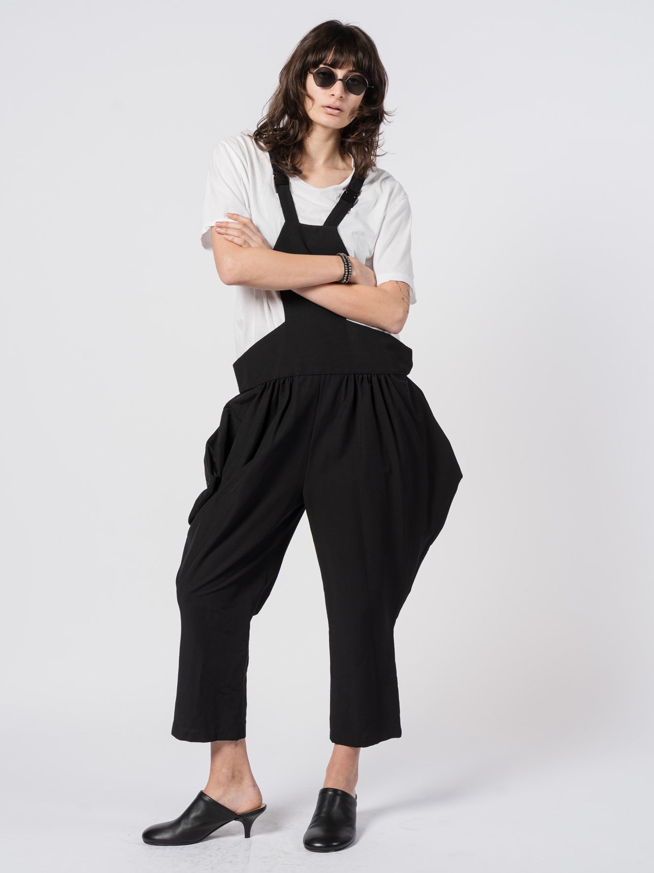 Sculpted Satin Overall - by SHARONA SHARVIT