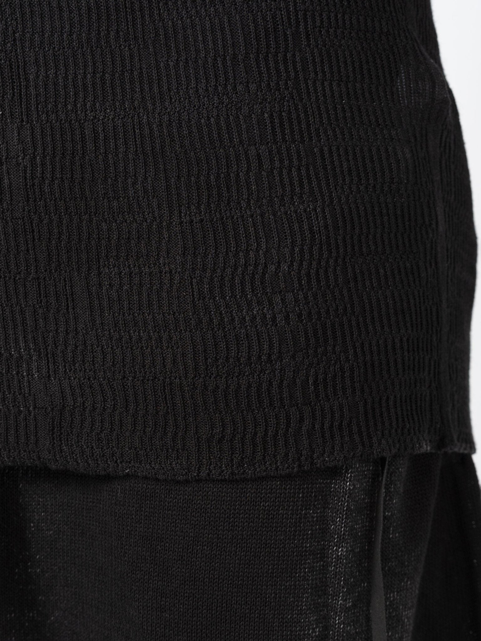 Semi - Sheer Rib Knit Tee - by MD75