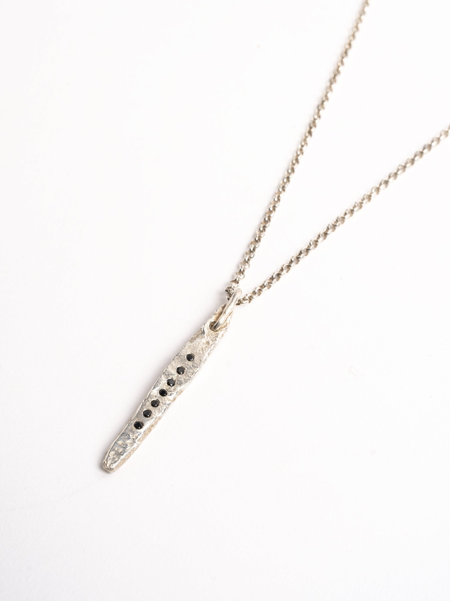 Shaft Diamond Pendant Necklace - by MAYA NOACH