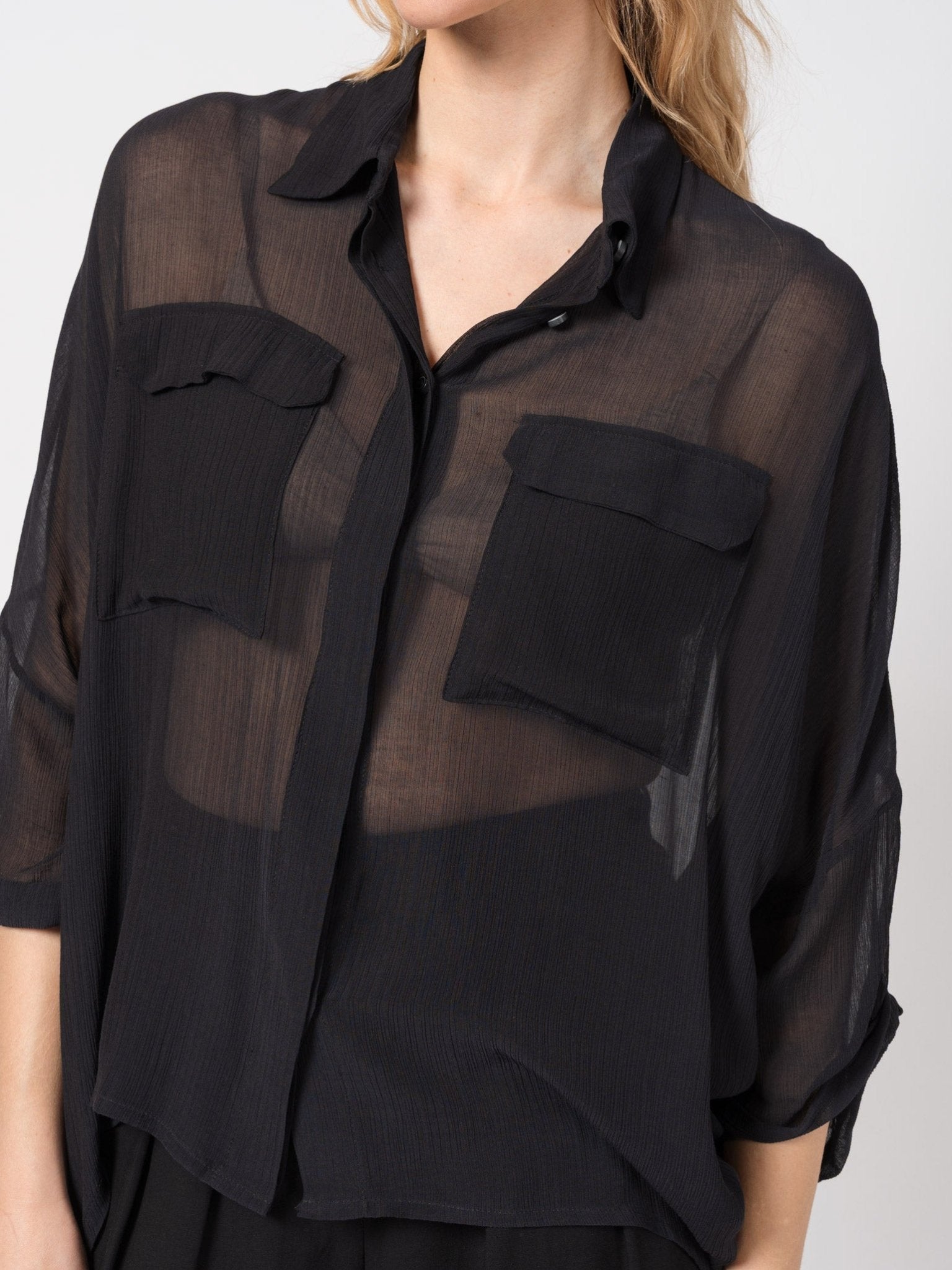 Sheer Button - Up Shirt - by NOSTRA SANTISSIMA