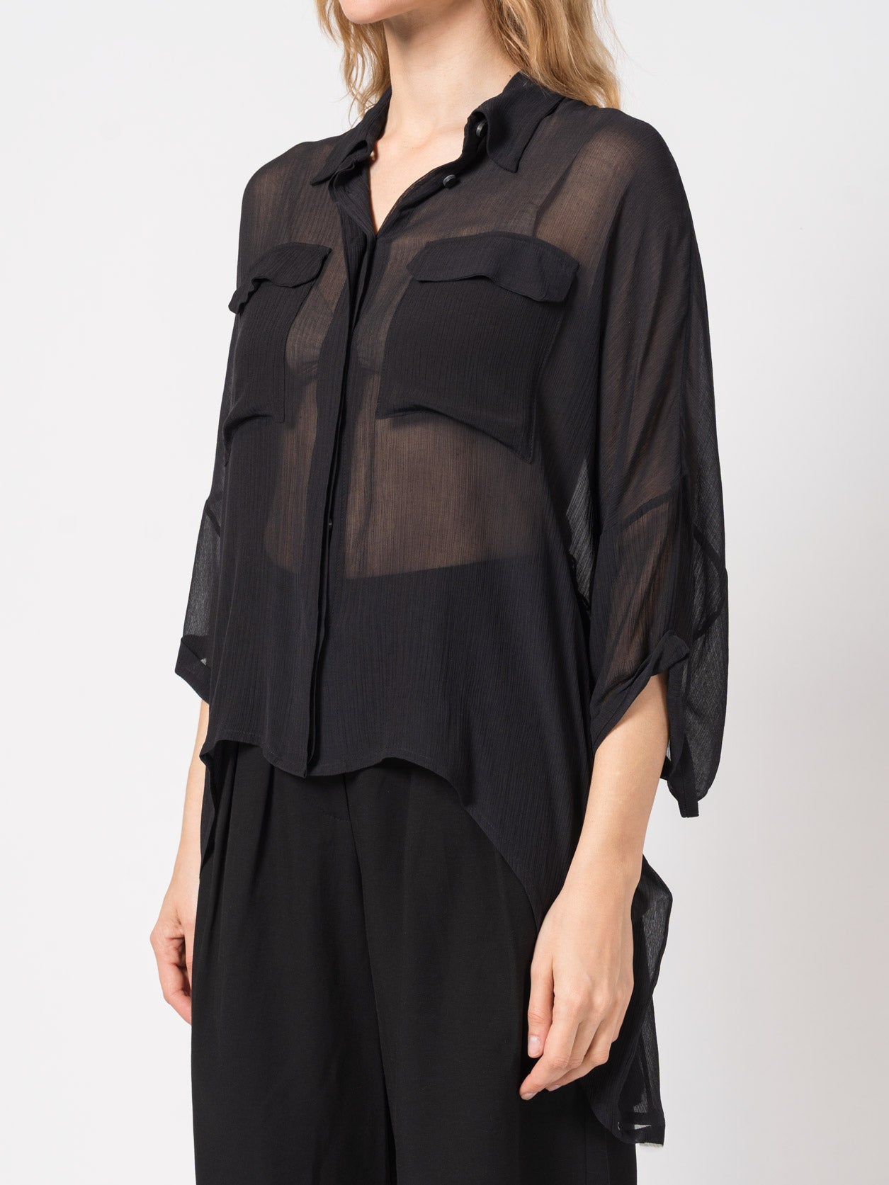 Sheer Button - Up Shirt - by NOSTRA SANTISSIMA