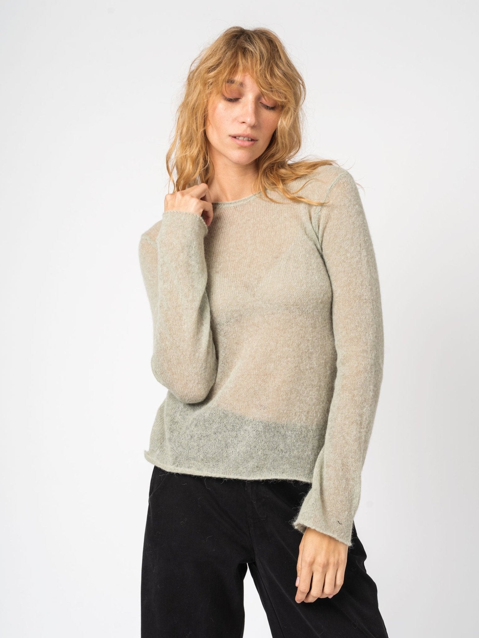 Sheer Knit Sweater - by TANDEM