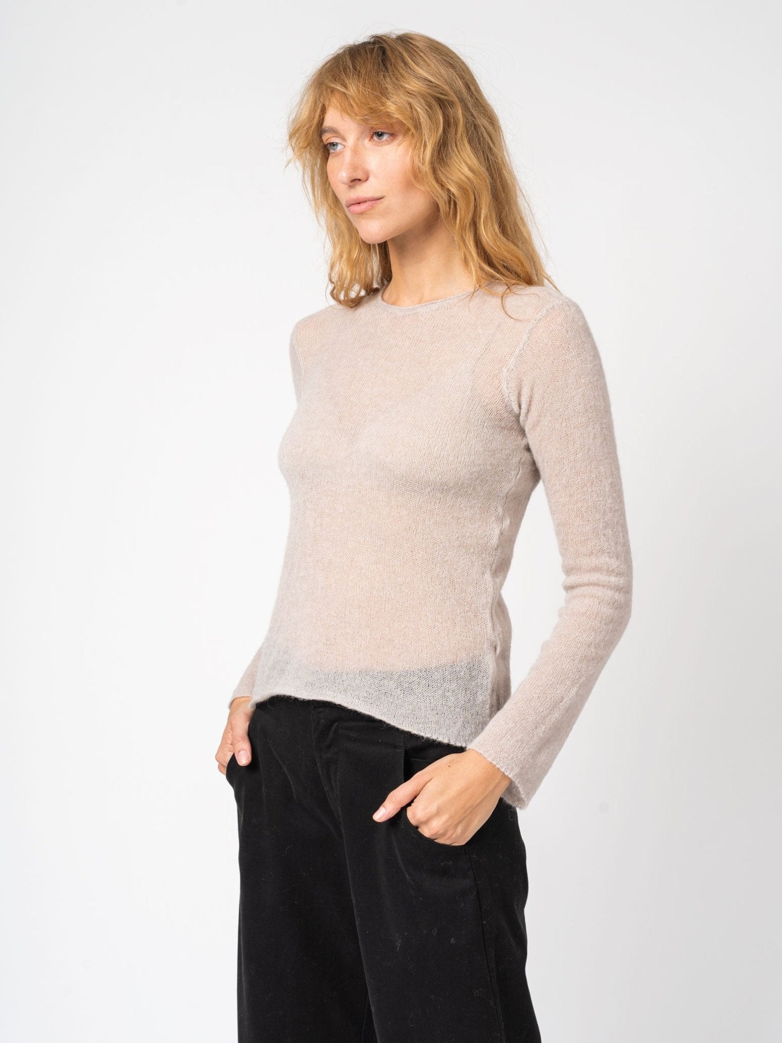 Sheer Knit Sweater - by TANDEM