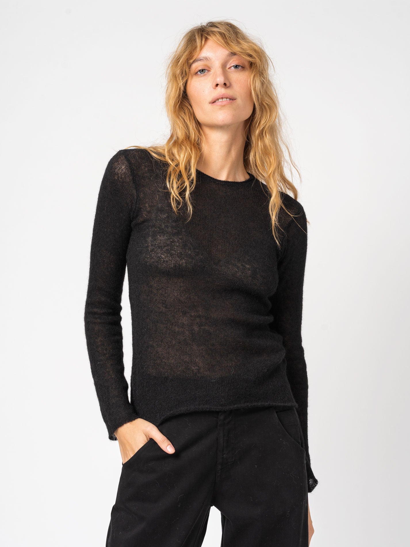 Sheer Knit Sweater - by TANDEM