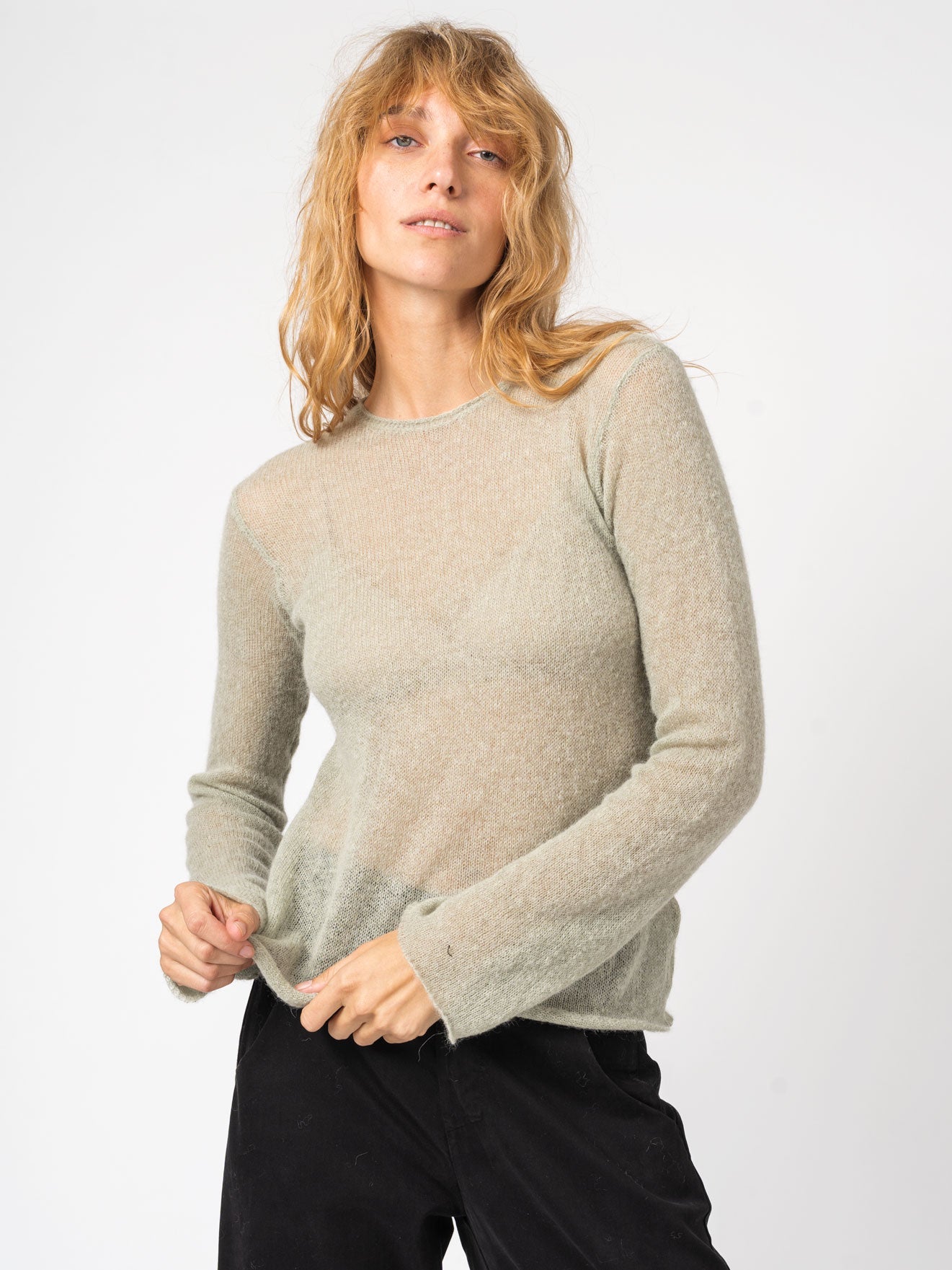 Sheer Knit Sweater - by TANDEM