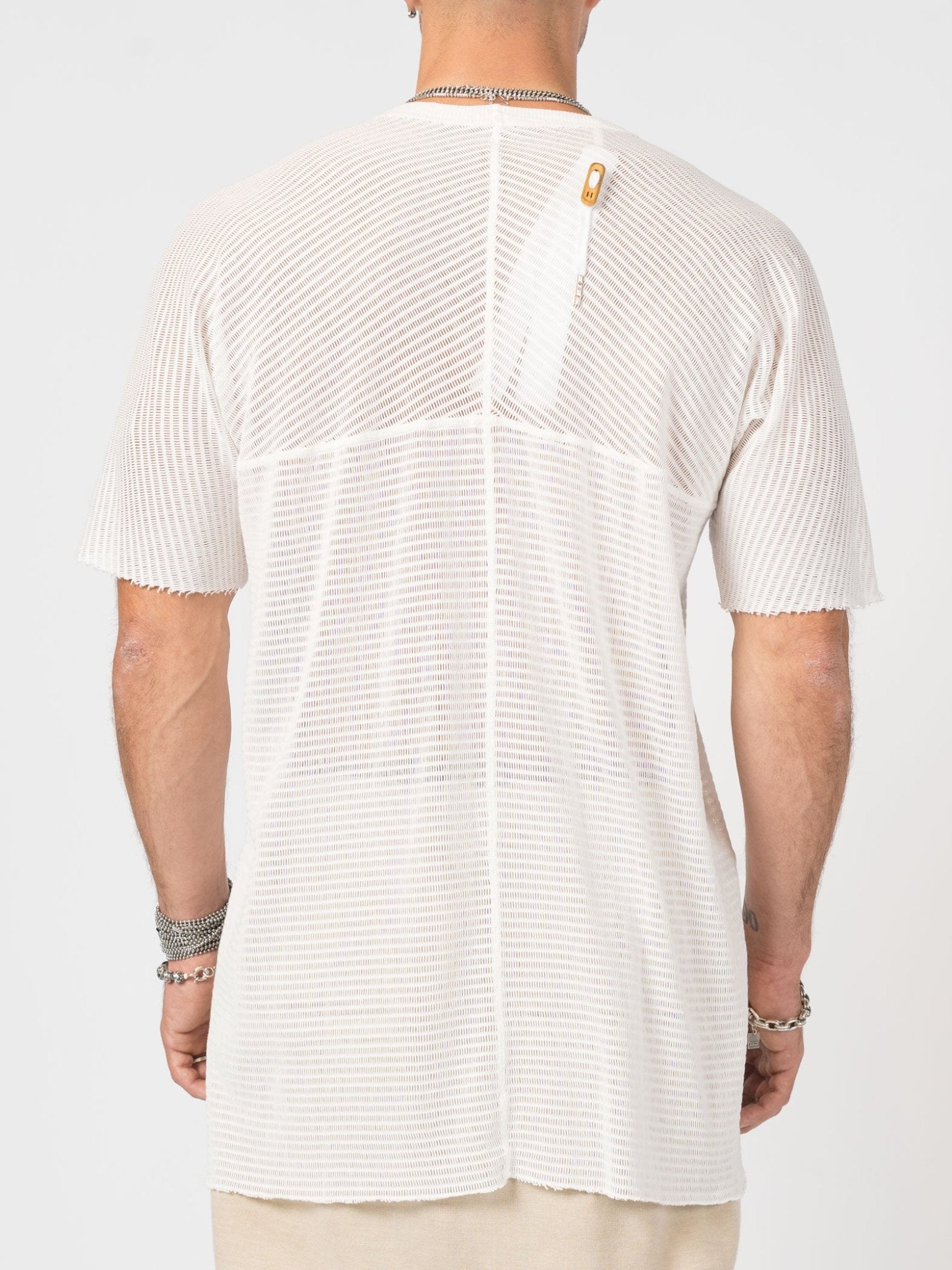 Sheer Knit T-Shirt in Cashmere Blend - by BORIS BIDJAN SABERI