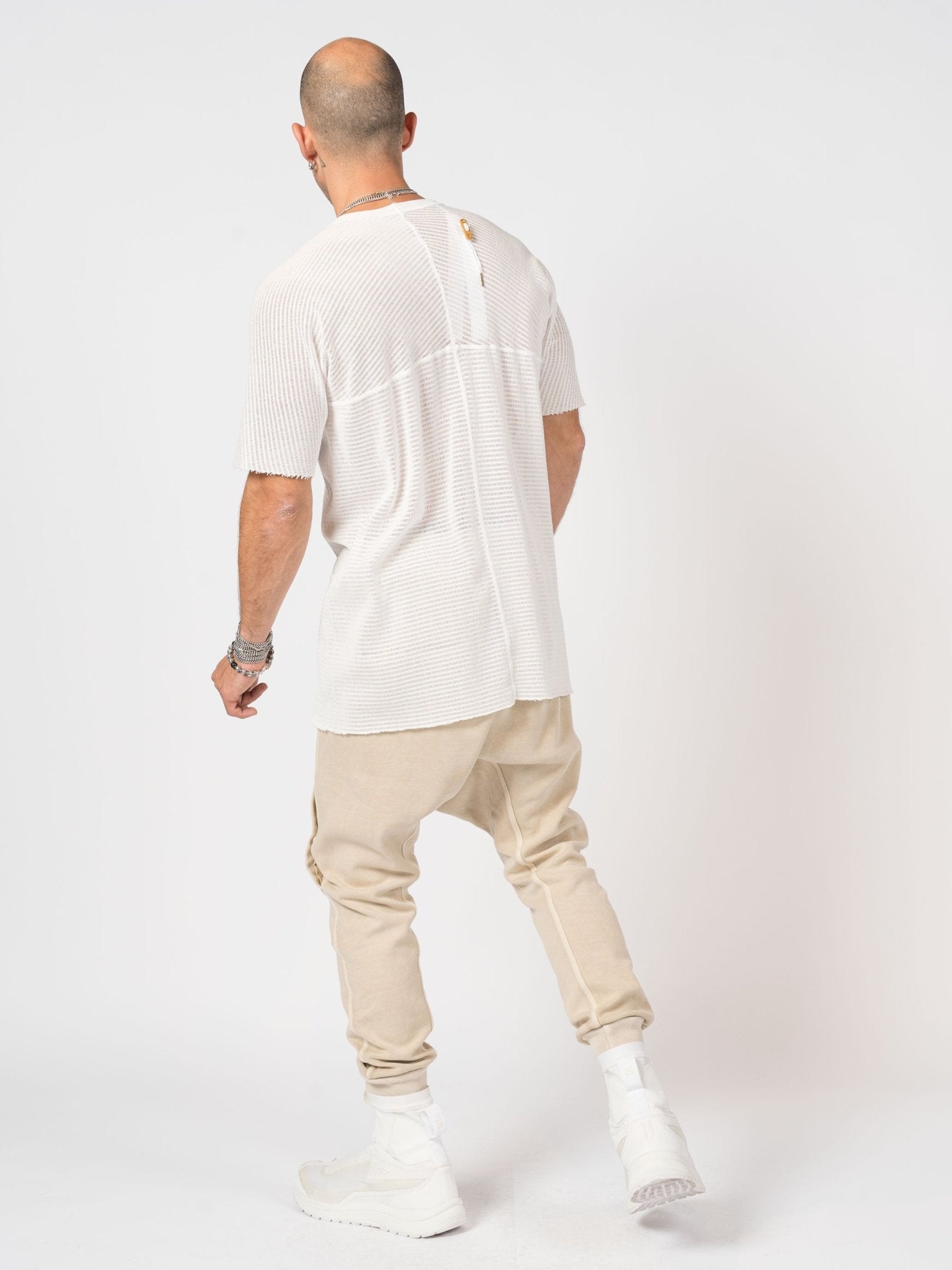 Sheer Knit T-Shirt in Cashmere Blend - by BORIS BIDJAN SABERI