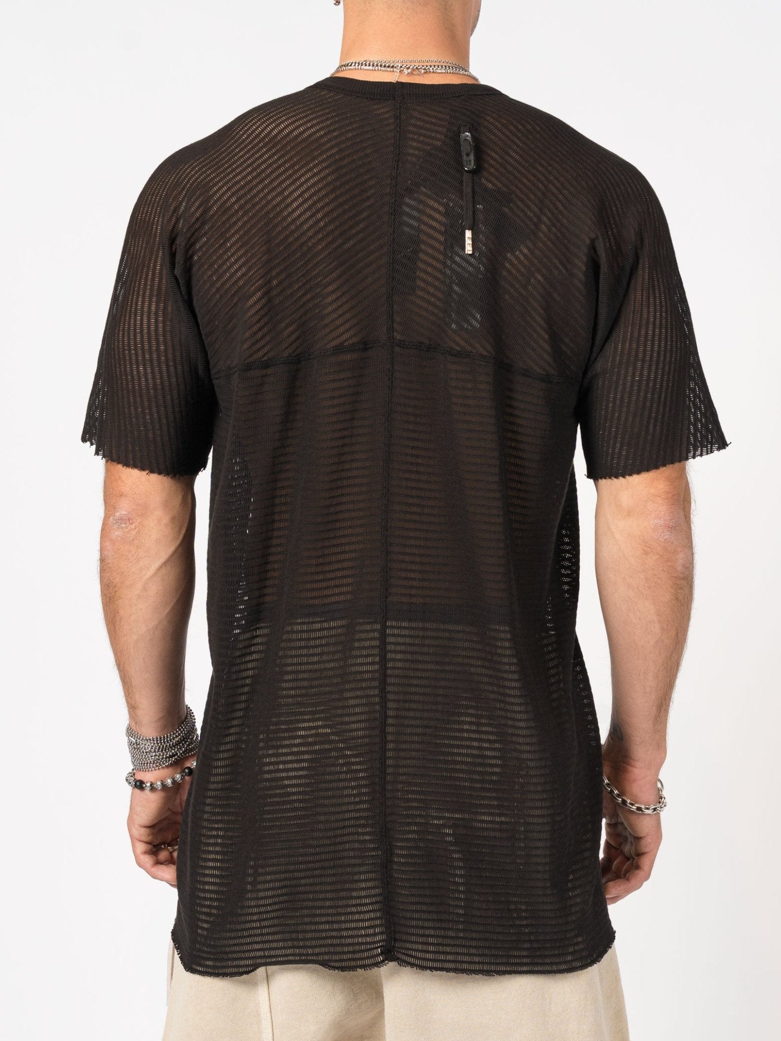 Sheer Knit T-Shirt in Cashmere Blend - by BORIS BIDJAN SABERI