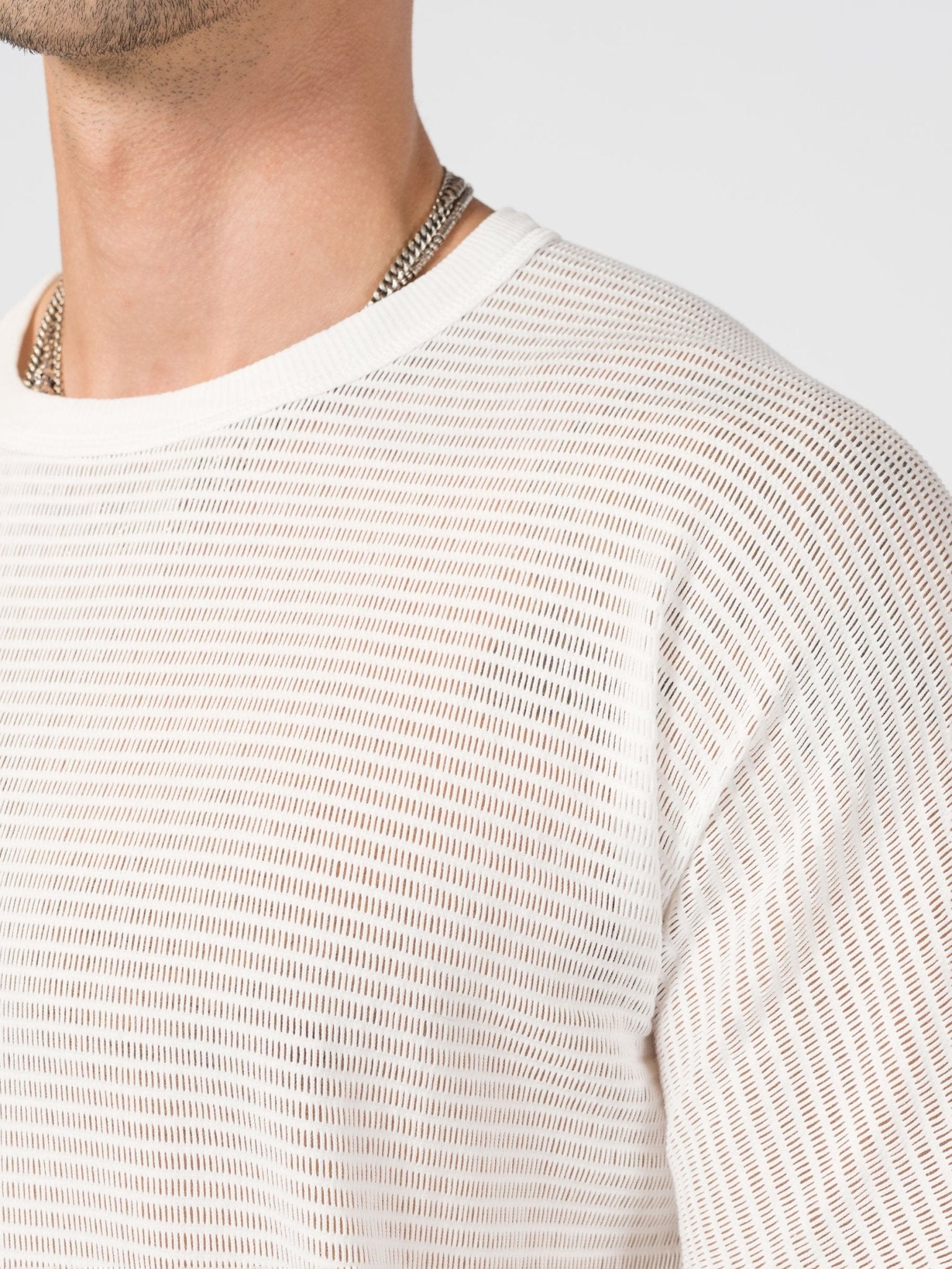 Sheer Knit T-Shirt in Cashmere Blend - by BORIS BIDJAN SABERI