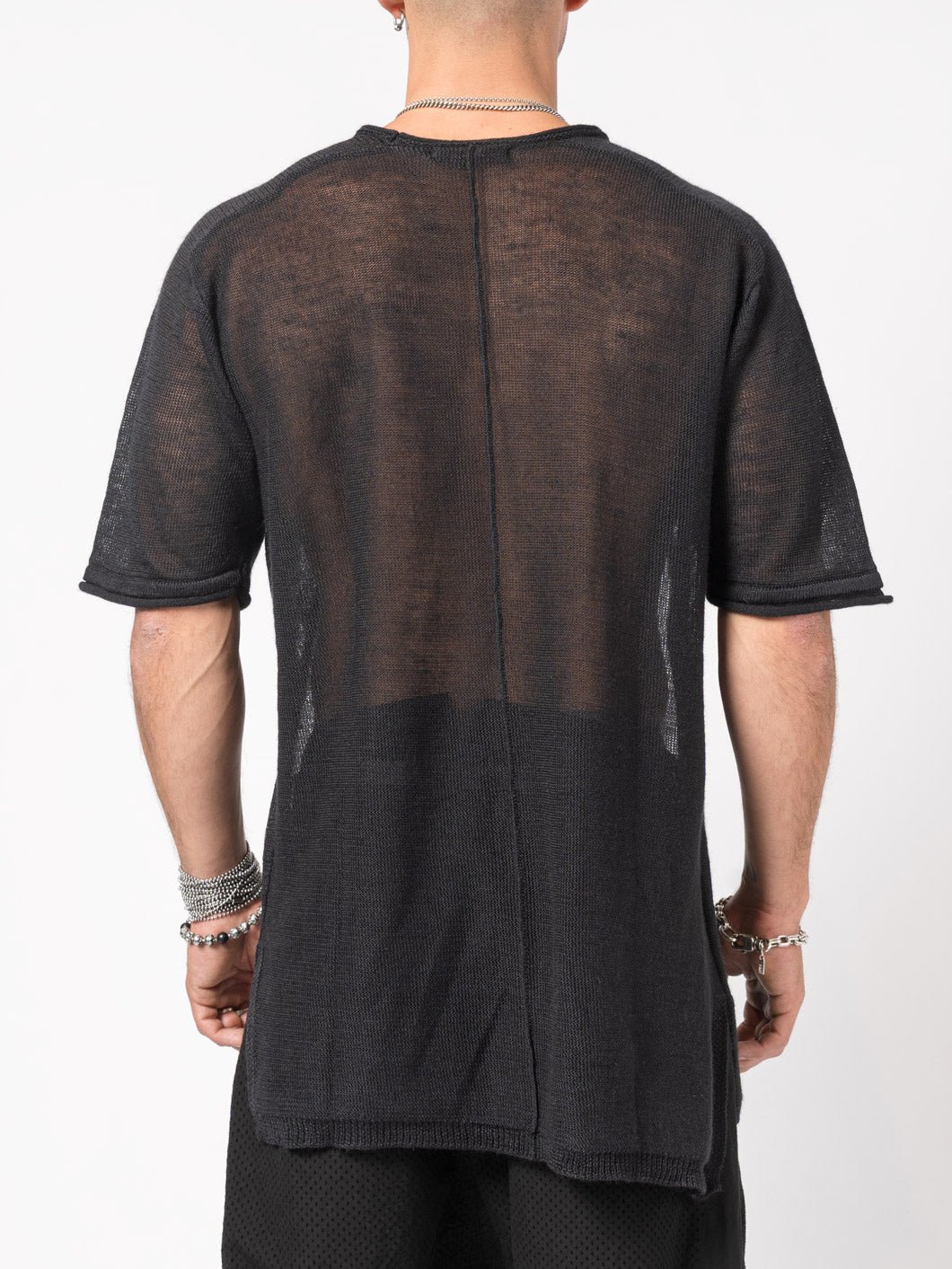 Sheer Ramie Knit T-Shirt - by NUDE: MM