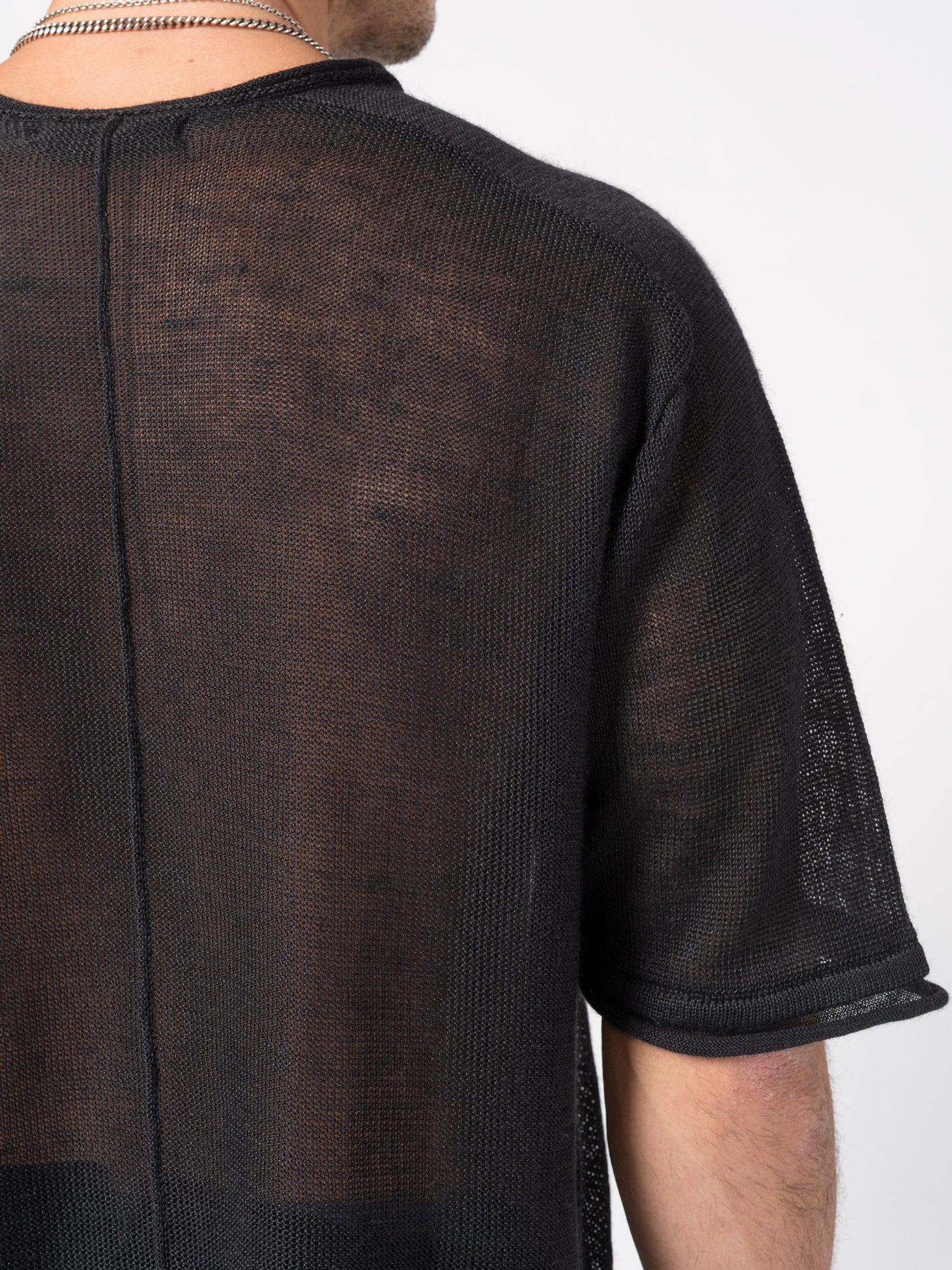 Sheer Ramie Knit T-Shirt - by NUDE: MM