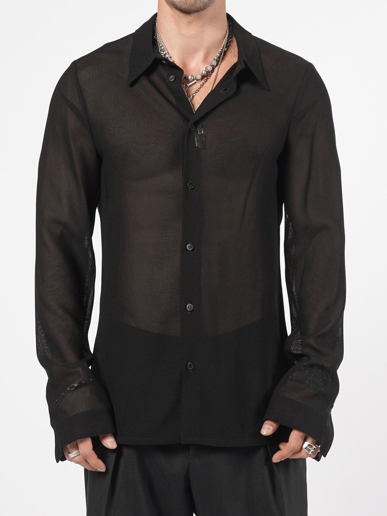 Sheer Textured Shirt by SAPIO | INN7fashion