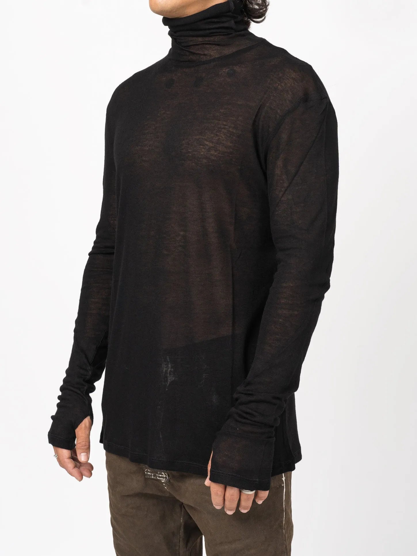 Sheer Turtleneck Shirt - by NOSTRA SANTISSIMA