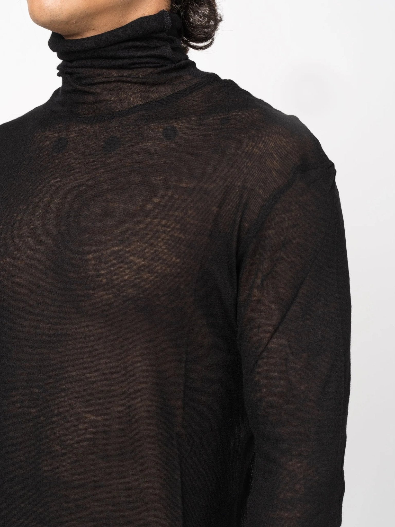Sheer Turtleneck Shirt - by NOSTRA SANTISSIMA