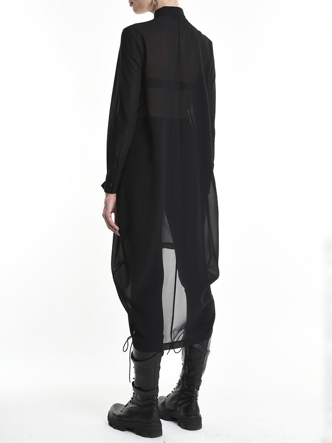 Shirt Dress with Oversized Pockets - by LA HAINE INSIDE US
