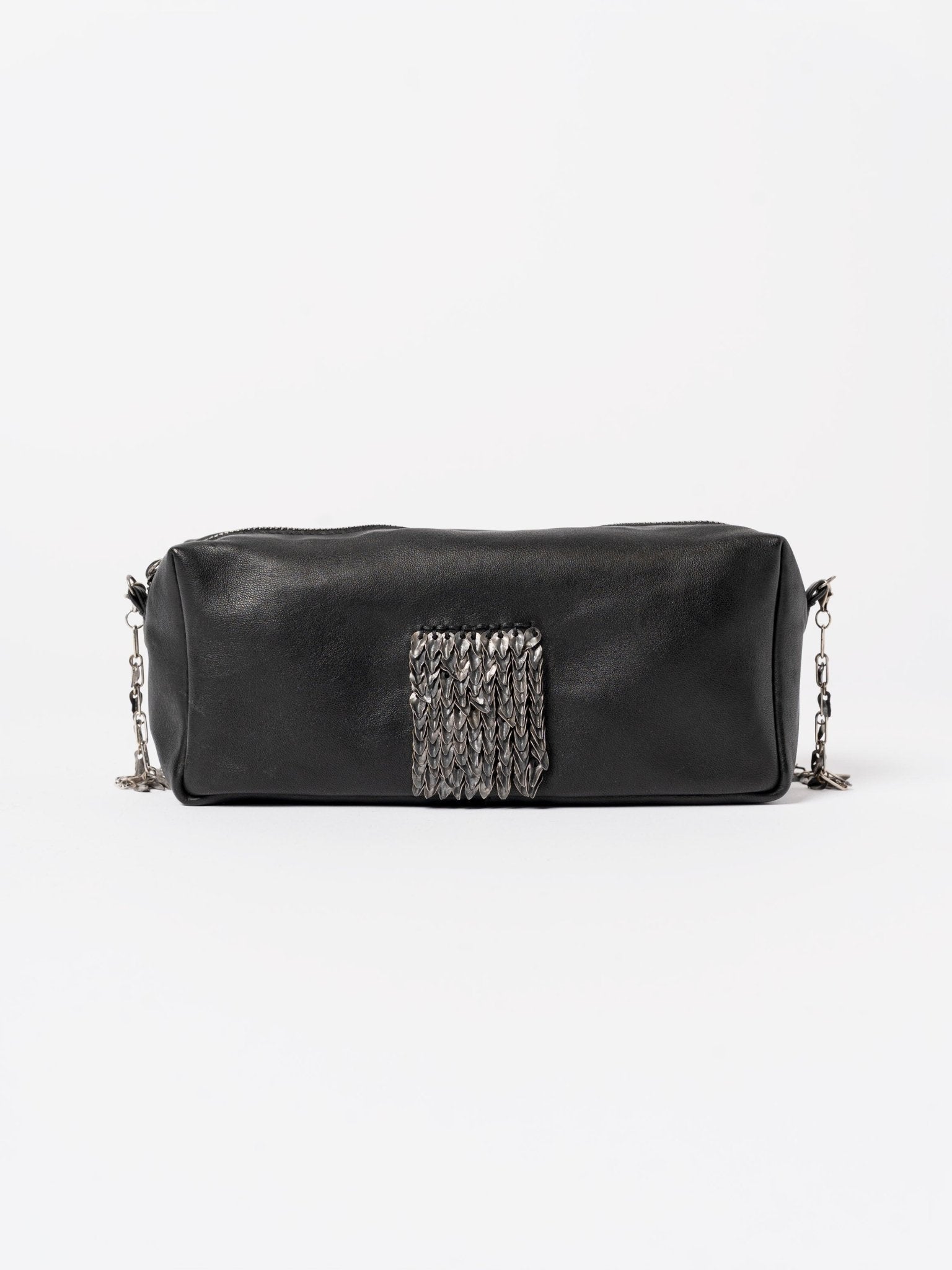 Shoulder Bag with 925 Silver Leaves - by DANIELE BASTA