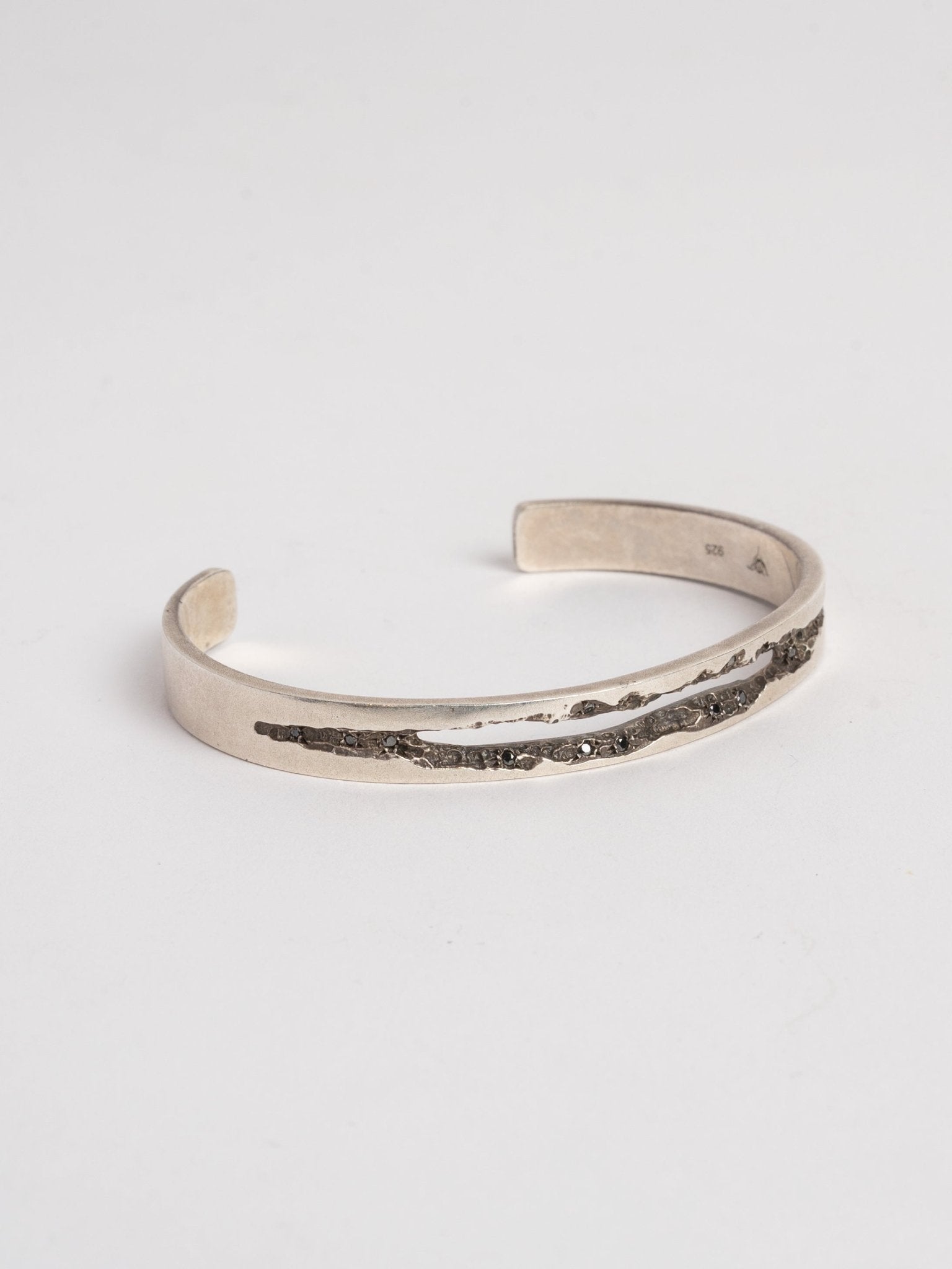 Silver Cuff with Diamonds - by AITO