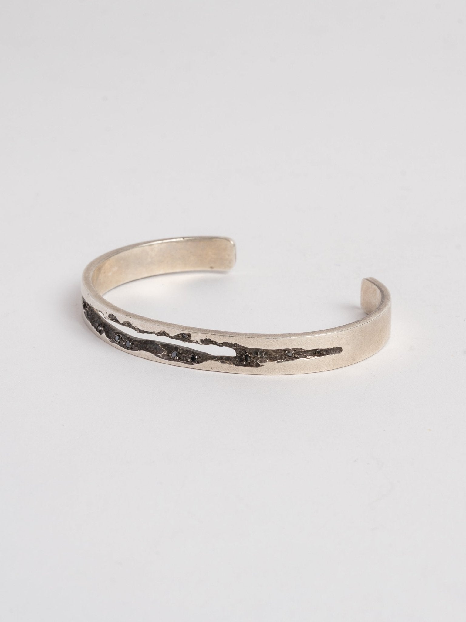 Silver Cuff with Diamonds - by AITO
