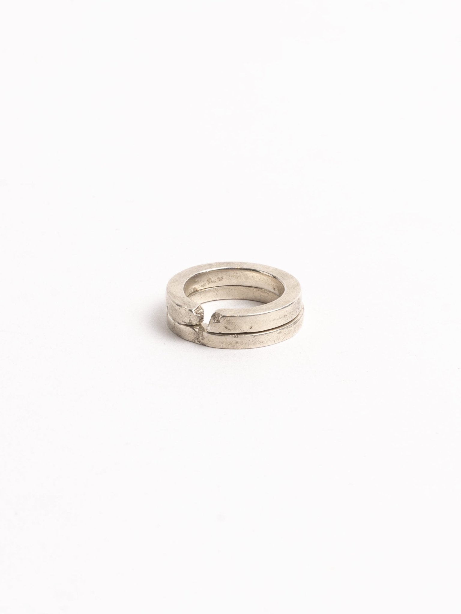 Silver Duo Band Ring - by MAYA NOACH