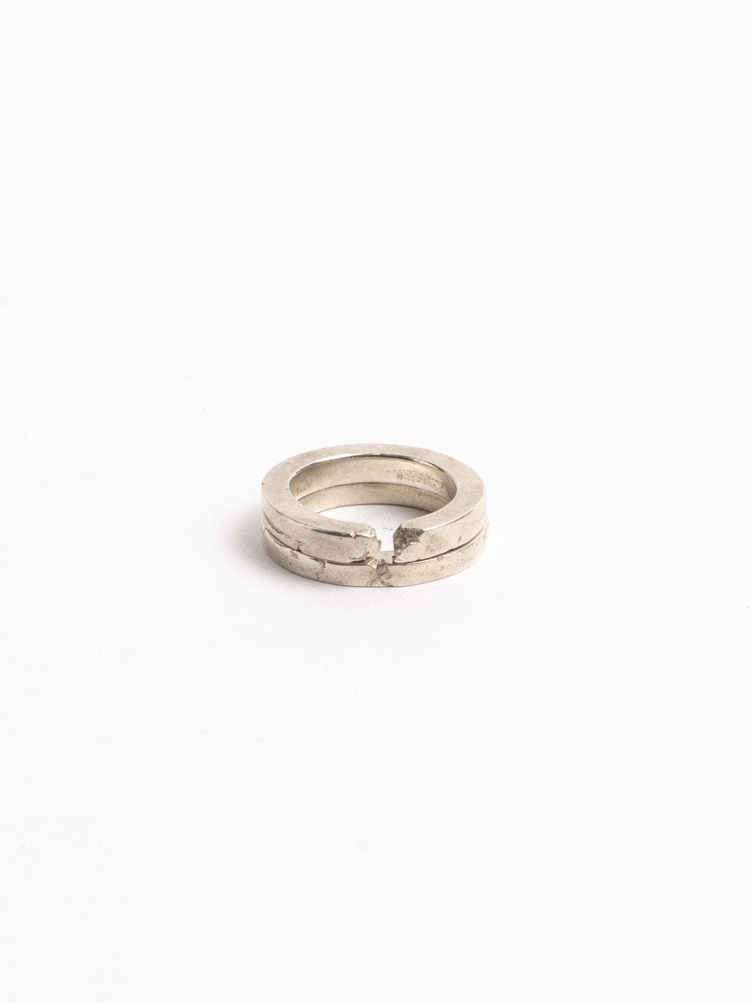 Silver Duo Band Ring - by MAYA NOACH