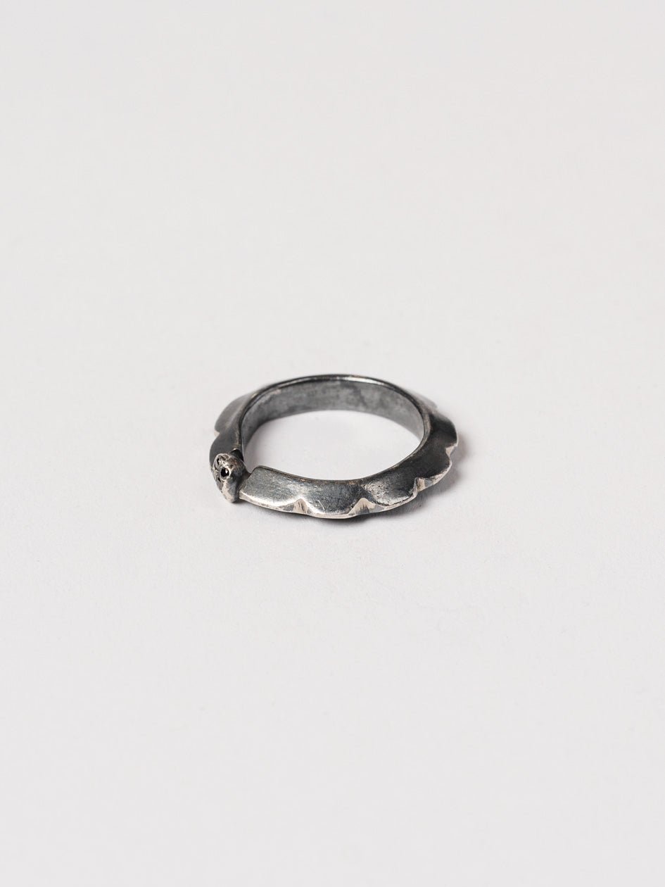 Silver Ring with Black Diamonds - by CEDAR