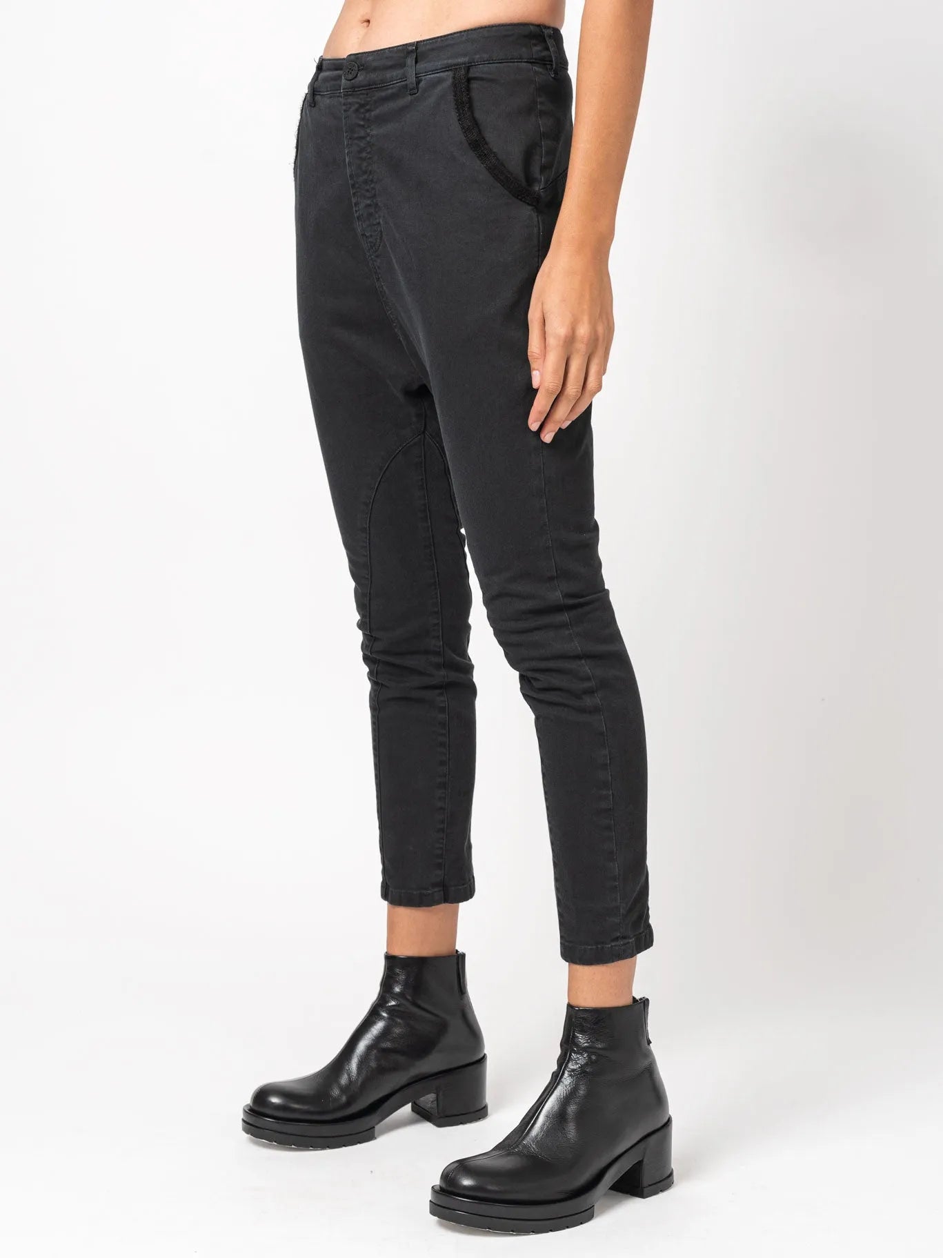Skinny Old Black Pants - by NOSTRA SANTISSIMA