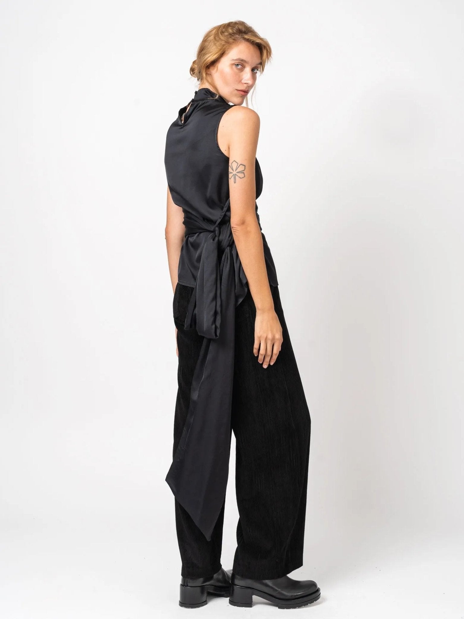 Sleeveless High - Neck Blouse - by NOSTRA SANTISSIMA