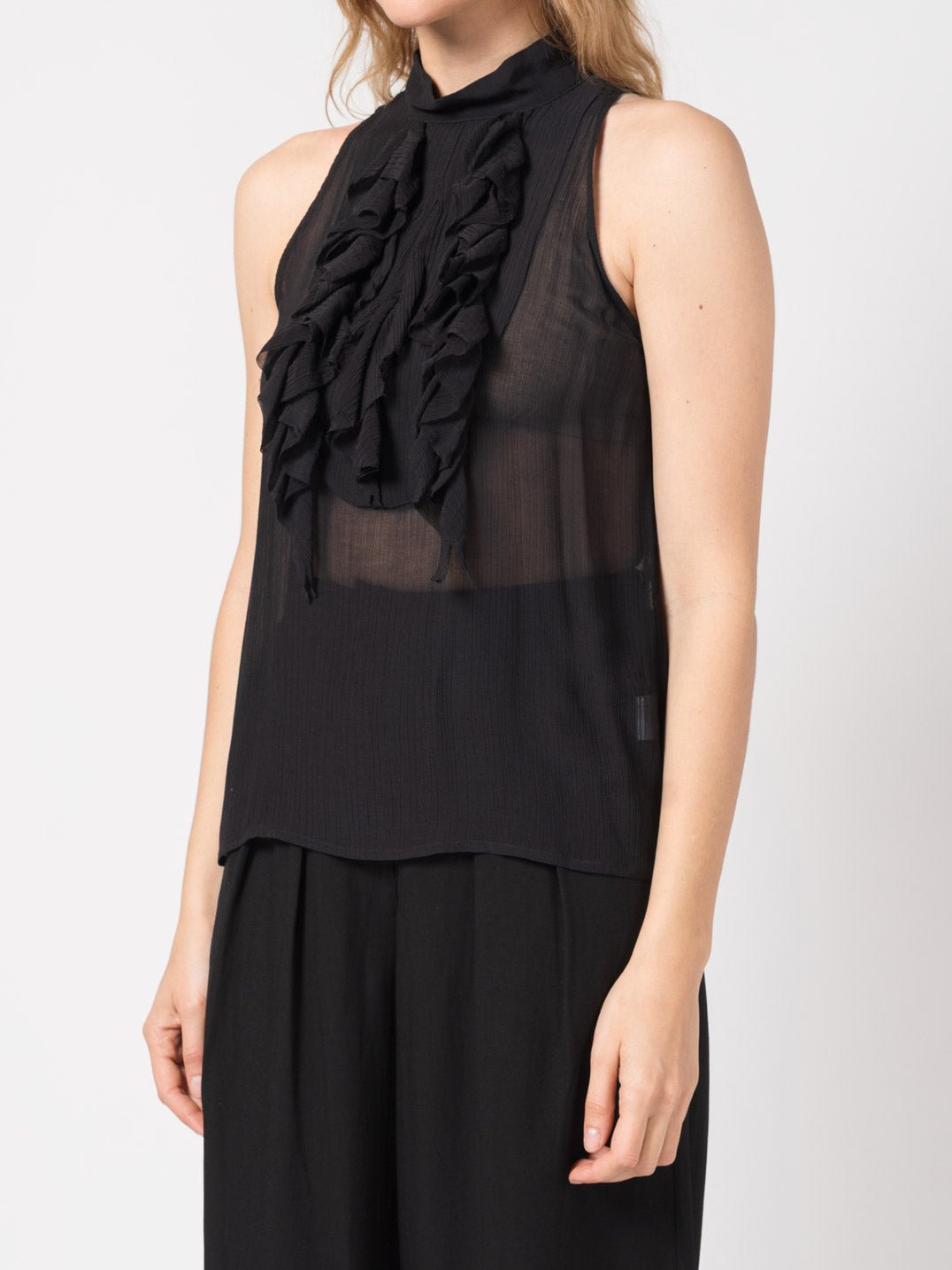 Sleeveless Ruffled Top - by NOSTRA SANTISSIMA