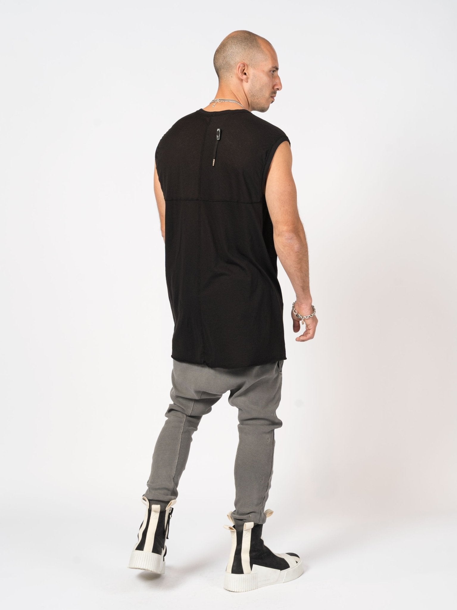 Sleeveless Top with Raw Edges - by BORIS BIDJAN SABERI