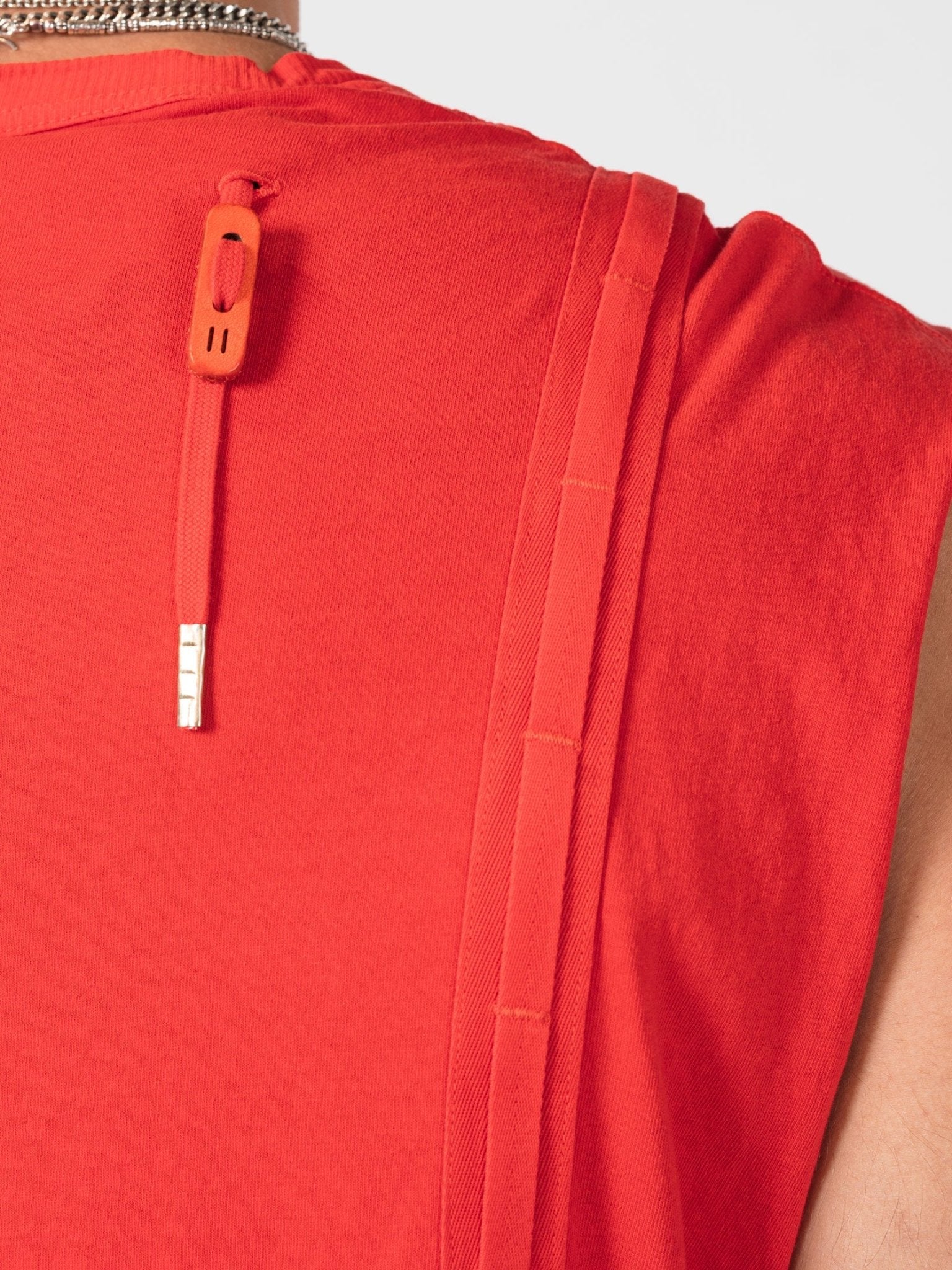 Sleeveless Top with Side Drawstrings - by BORIS BIDJAN SABERI