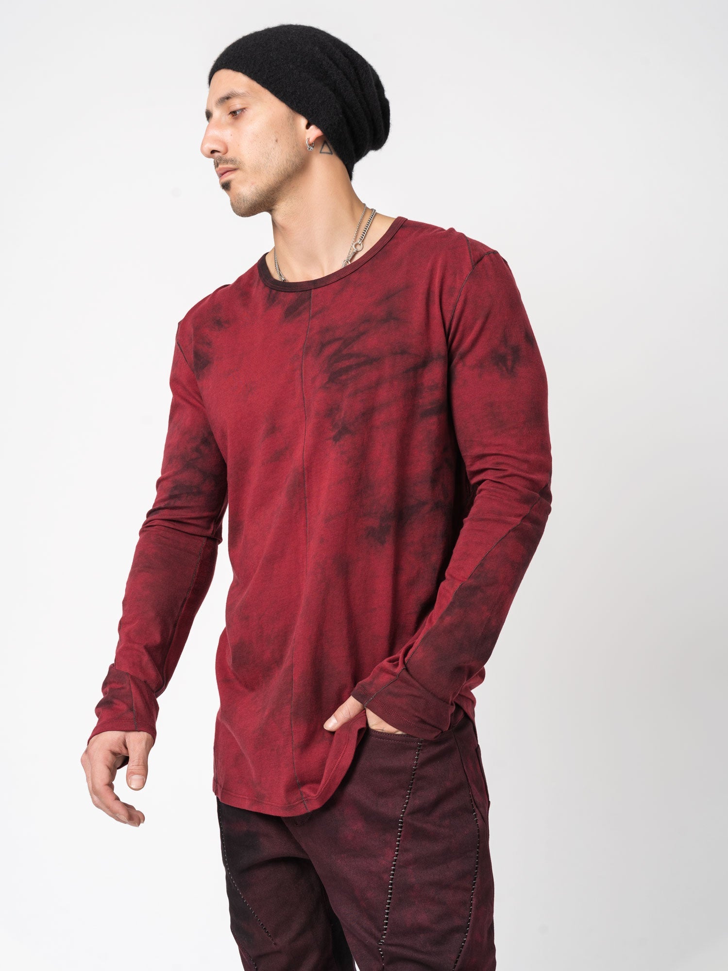 Soft Cotton Jersey Long Sleeve T-Shirt - by D.HYGEN
