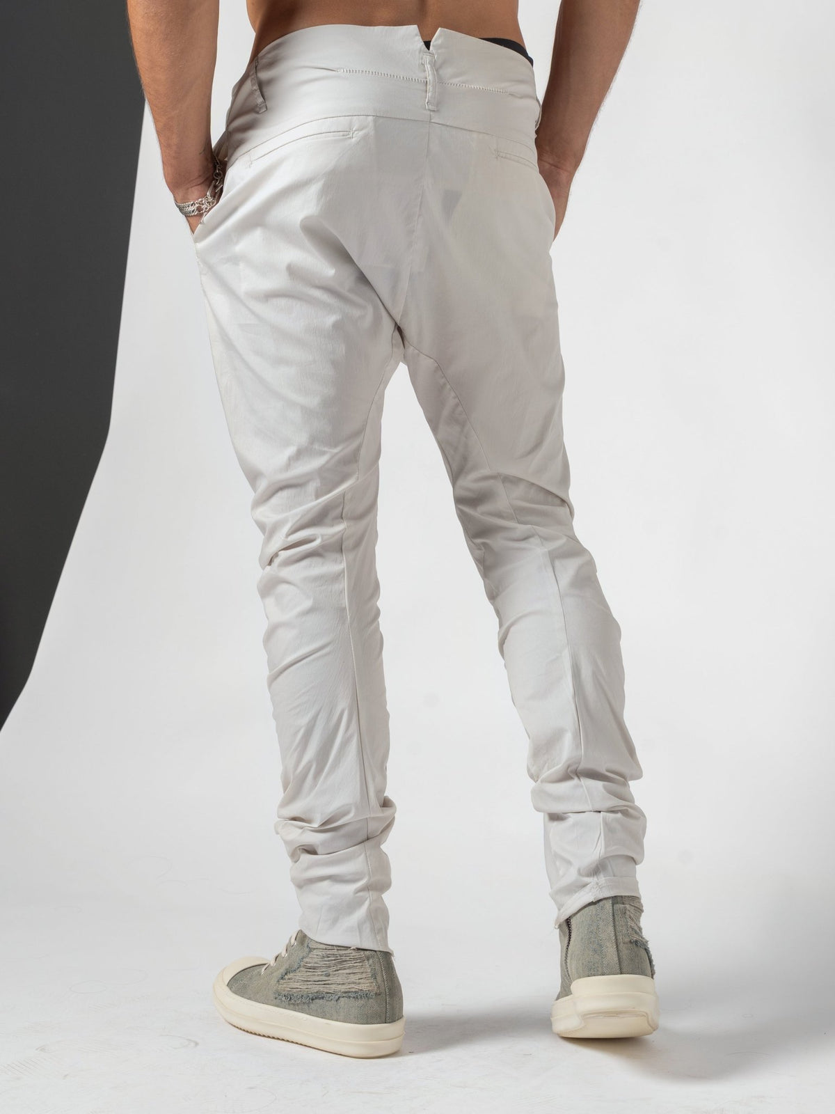 Stacked Hem Slim Pants - by AITO