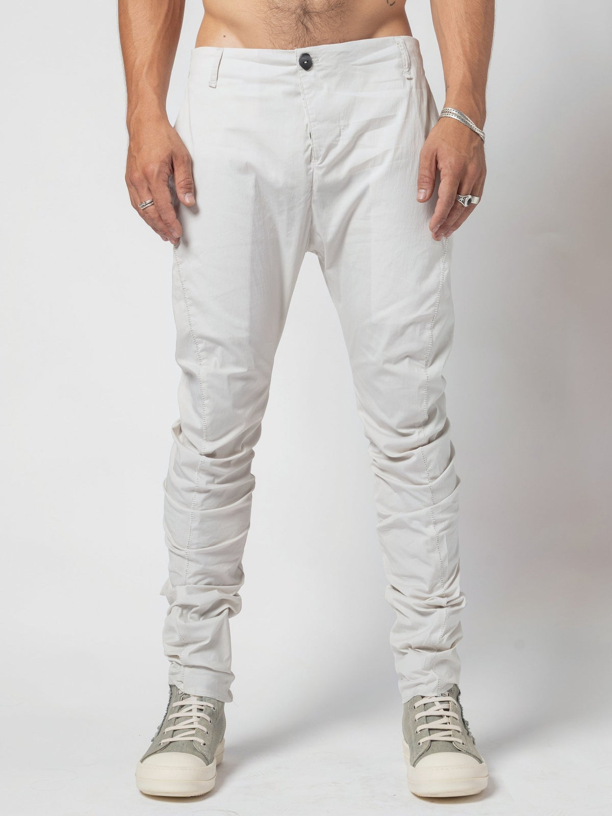 Stacked Hem Slim Pants - by AITO