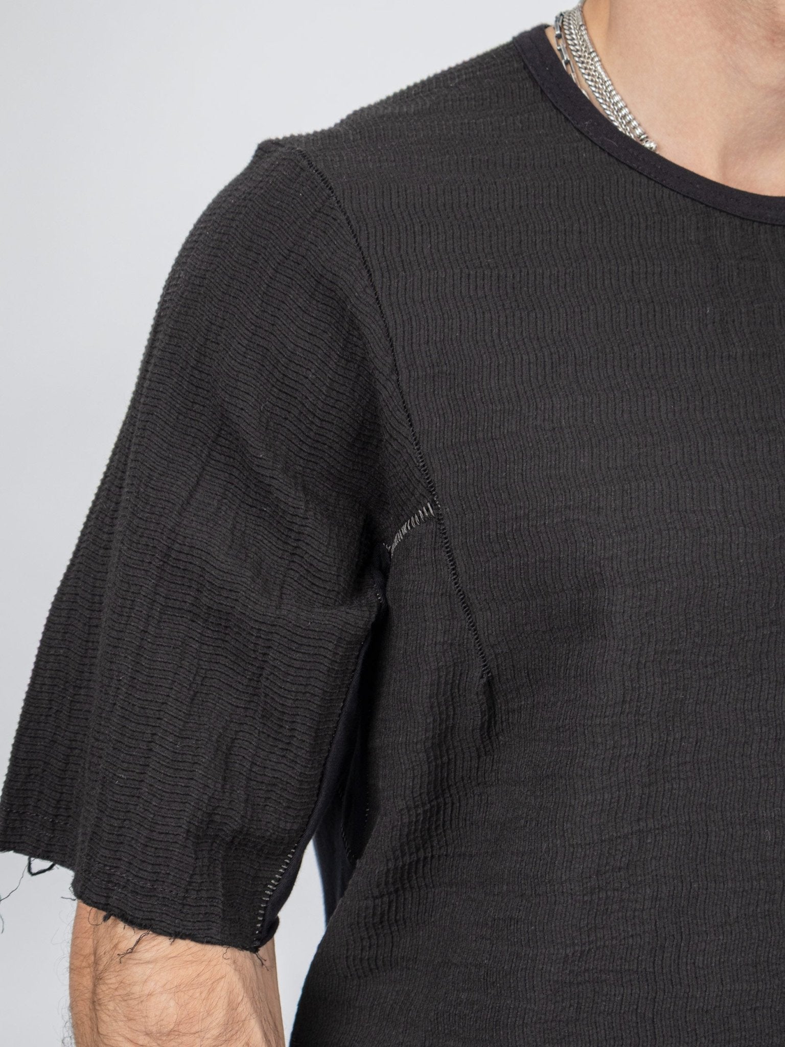 Staple 69 Micro Ondes Organic Cotton T-Shirt — Black - by Isaac Sellam