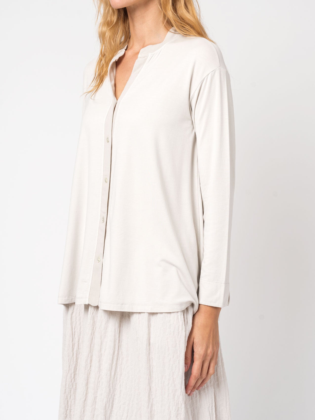 Stretch modal jersey flared cardigan - by TRANSIT