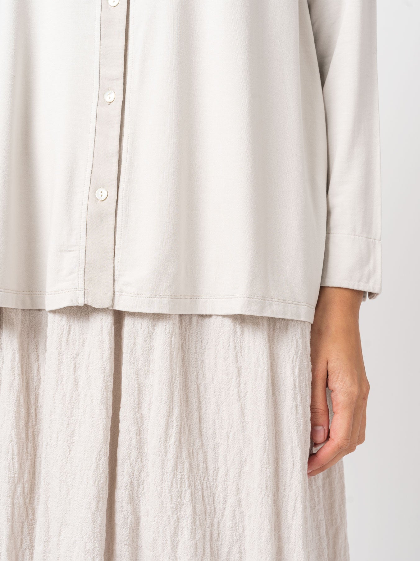 Stretch modal jersey flared cardigan - by TRANSIT
