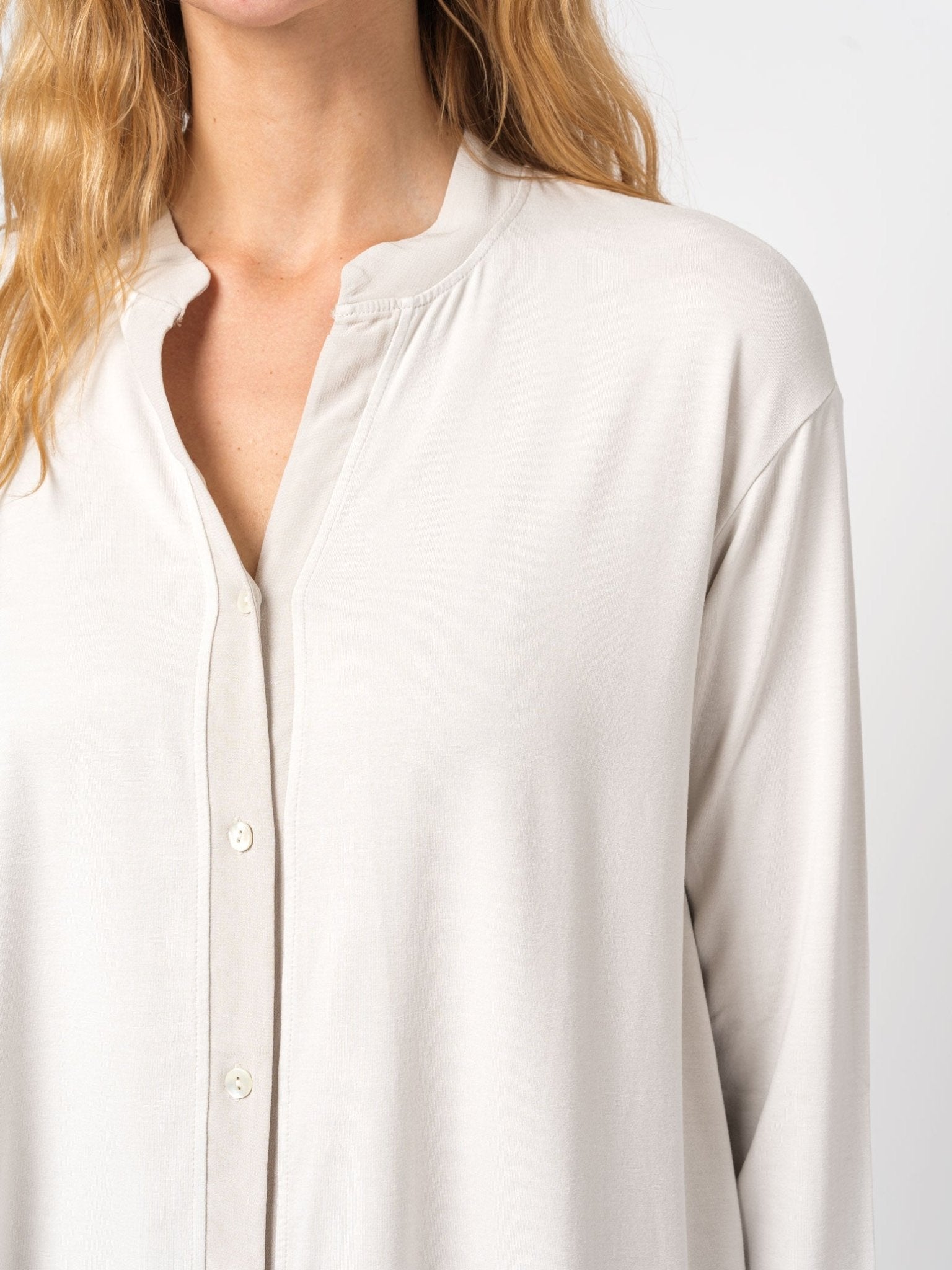 Stretch modal jersey flared cardigan - by TRANSIT