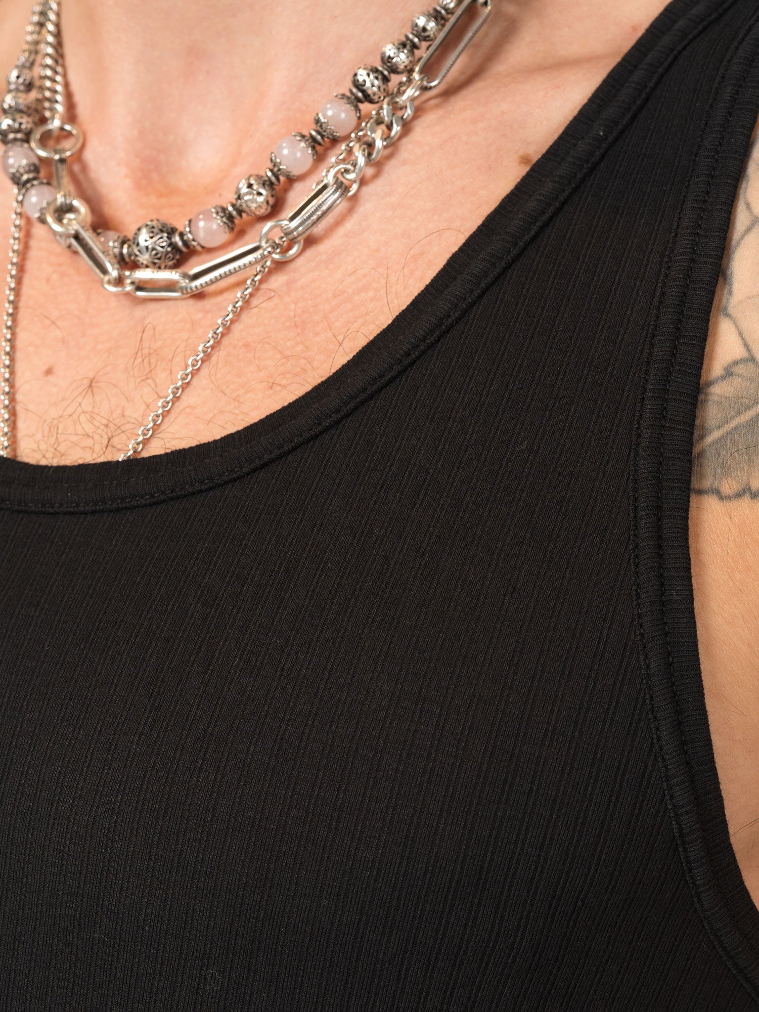 Stretch Rib Tank Top - by 11 BY BORIS BIDJAN