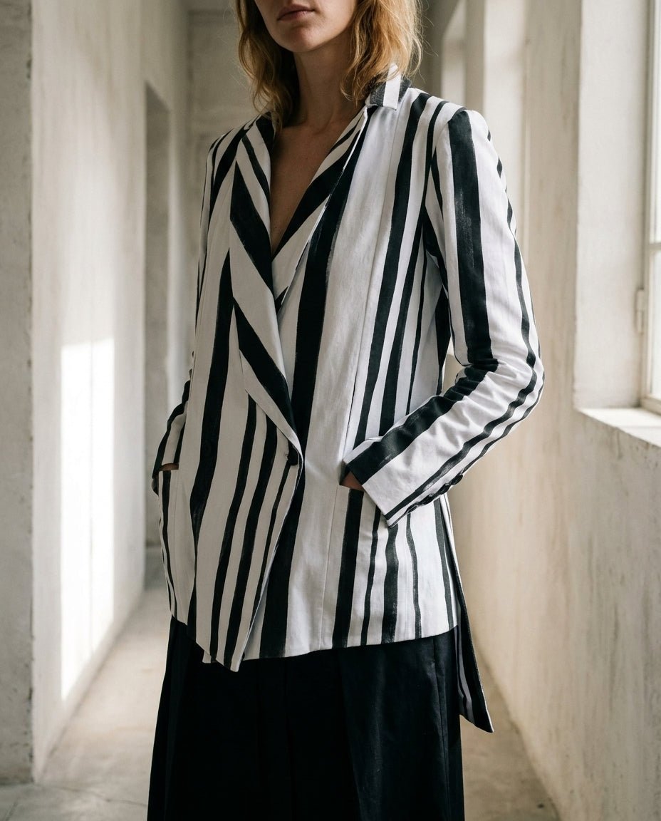Stripe - Painted Suit Jacket - by 139DEC